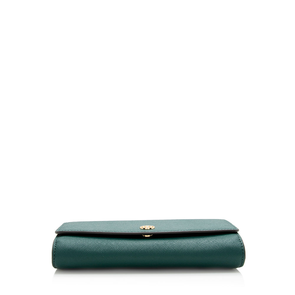 Tory Burch Saffiano Leather Robinson Wallet On Chain Bag (SHF-18430)