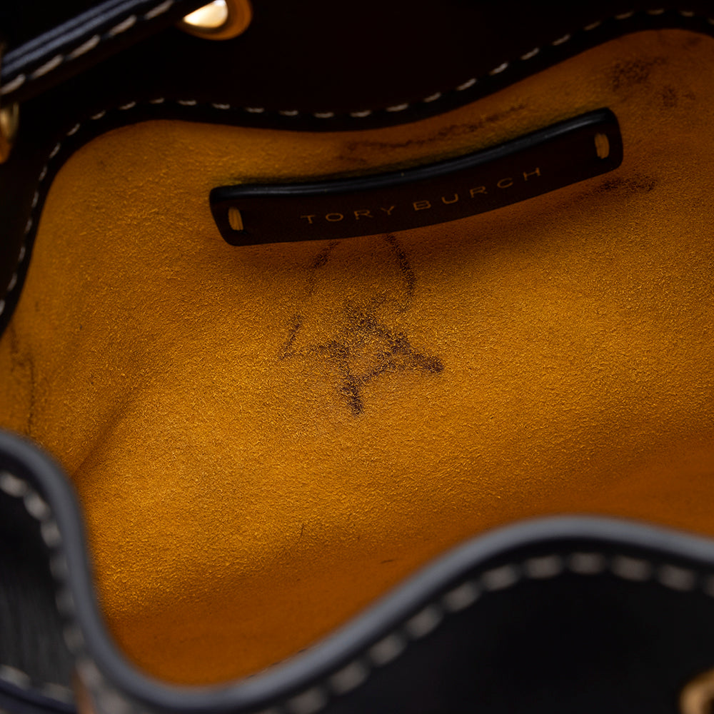 Tory Burch T Monogram Jacquard Mini Bucket Bag (SHF-20673)