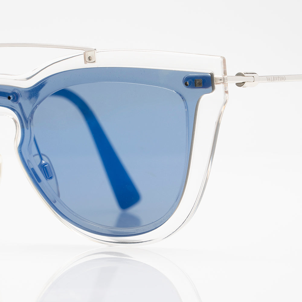 Valentino Aviator Blue Lens Sunglasses (SHF-17268)
