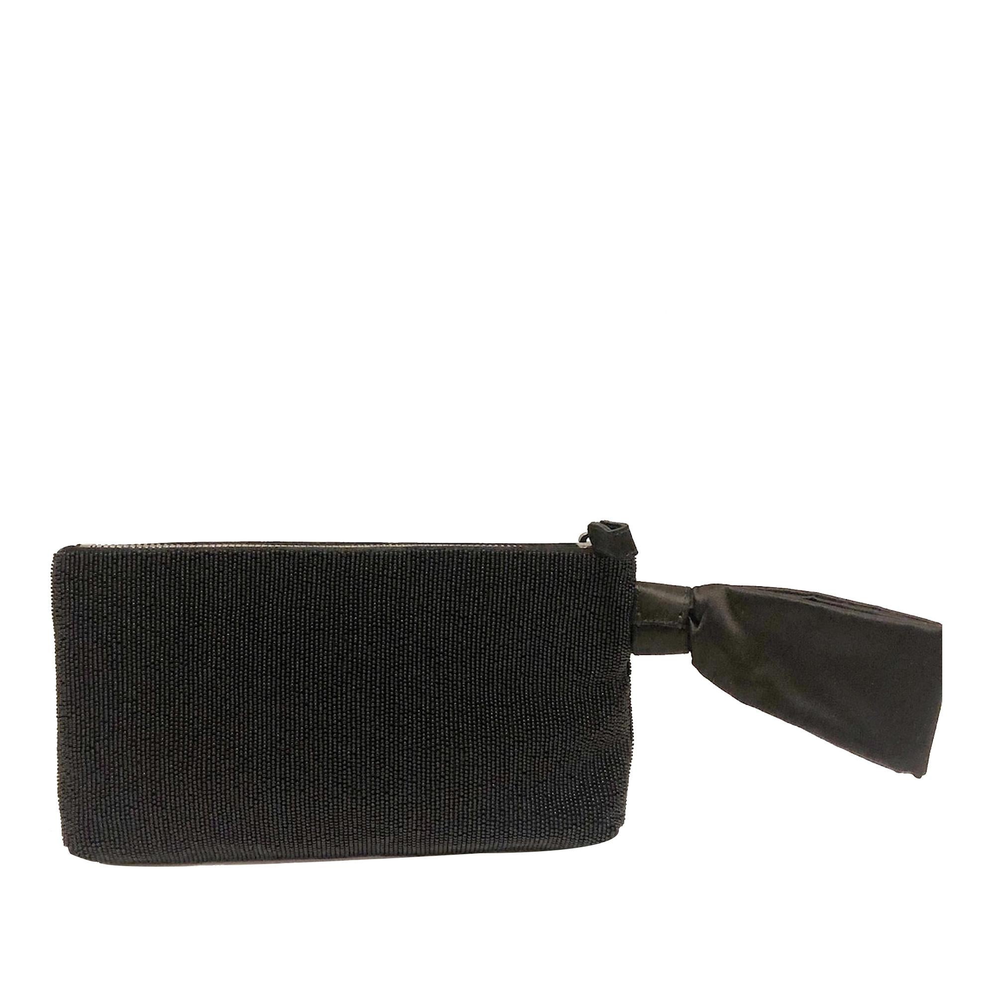 Valentino Beaded Satin Clutch Bag (SHG-28588)