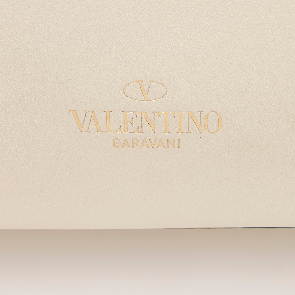 Valentino Calfskin Rockstud Double Handle Mini Tote (SHF-15923)