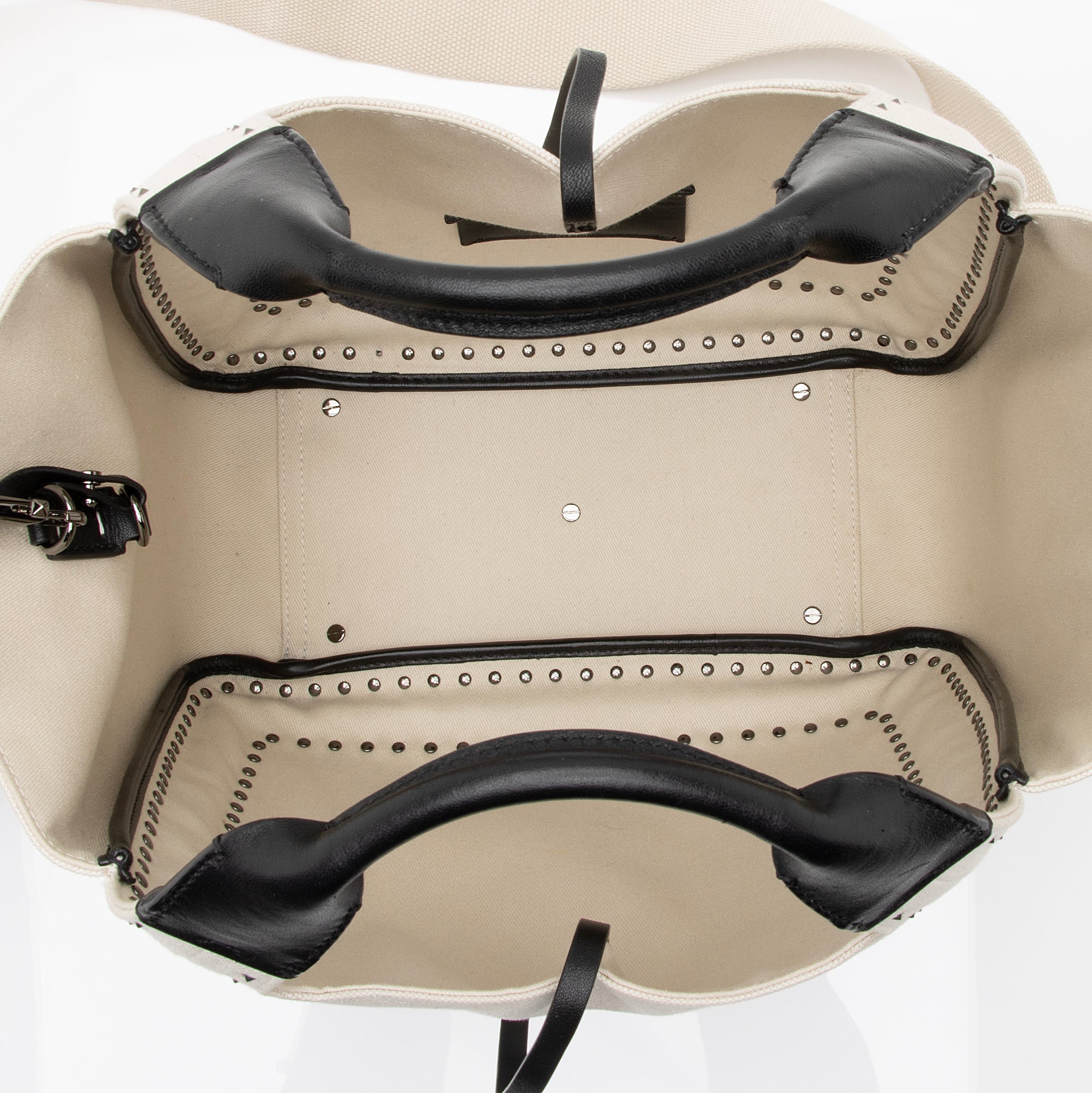 Valentino Canvas Pleated Atelier 01 Tote (SHF-23734)