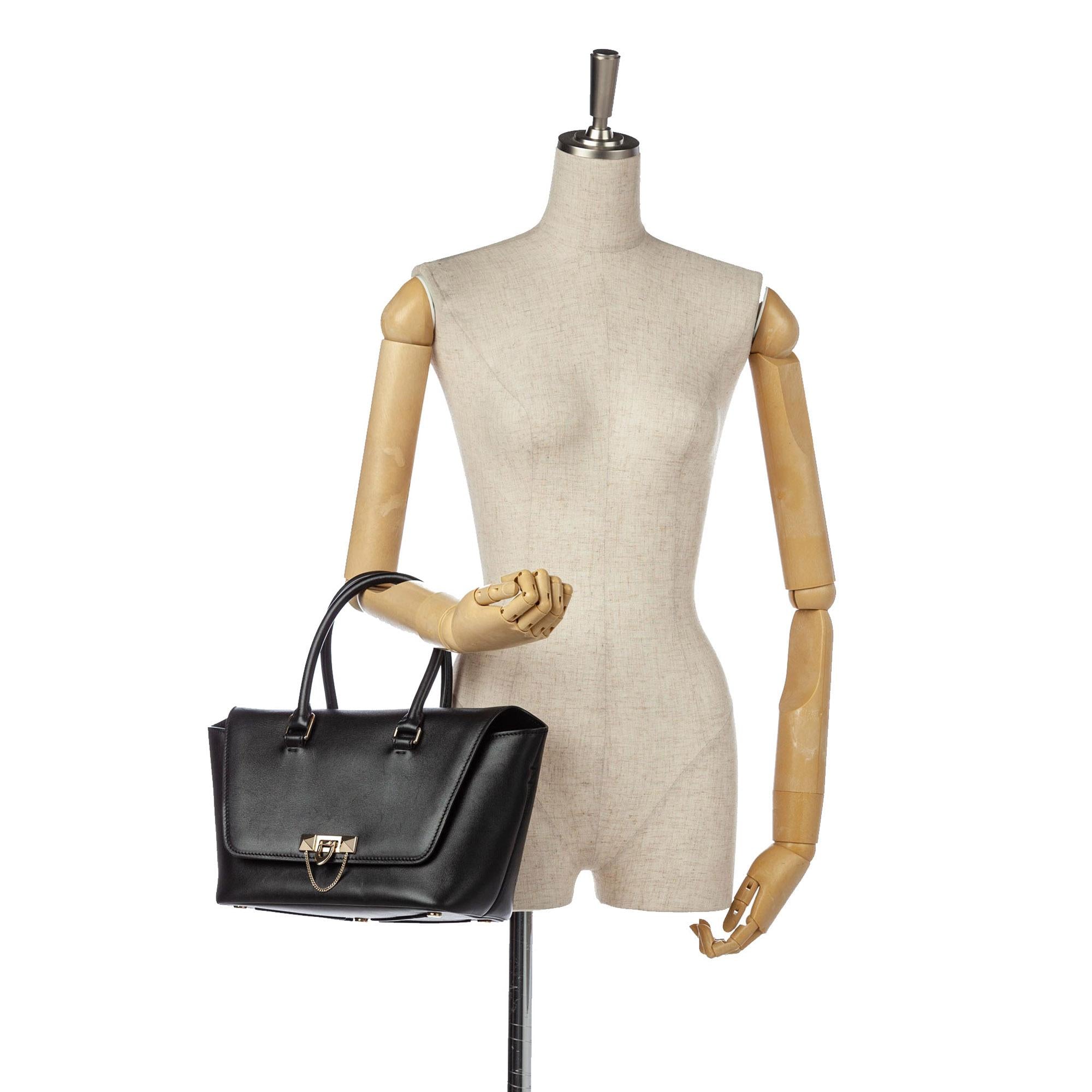 Valentino Demilune Leather Satchel (SHG-14745)