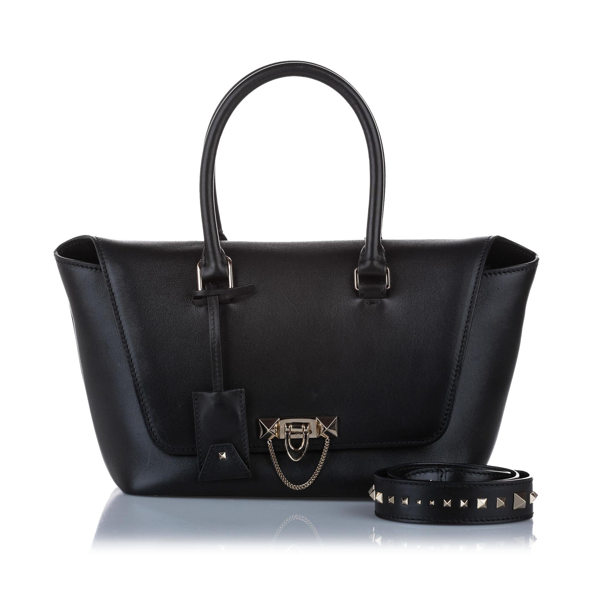 Valentino Demilune Leather Satchel (SHG-14745)