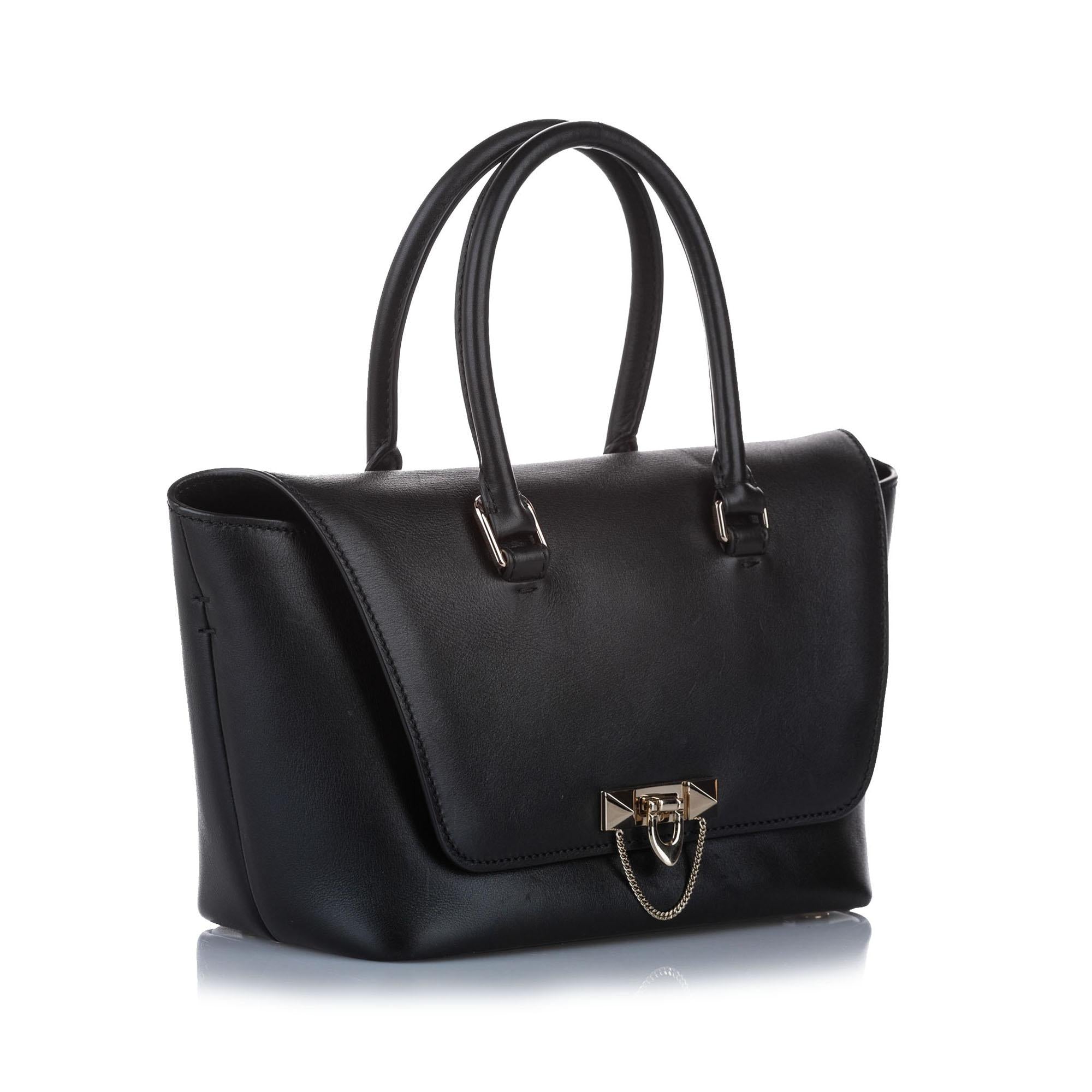 Valentino Demilune Leather Satchel (SHG-14745)