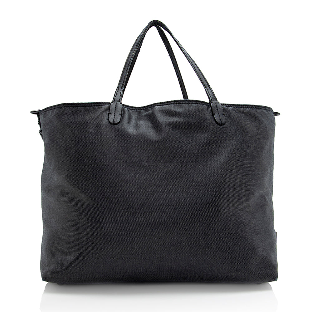 Valentino Denim Petale Rose XL Tote (SHF-18433)