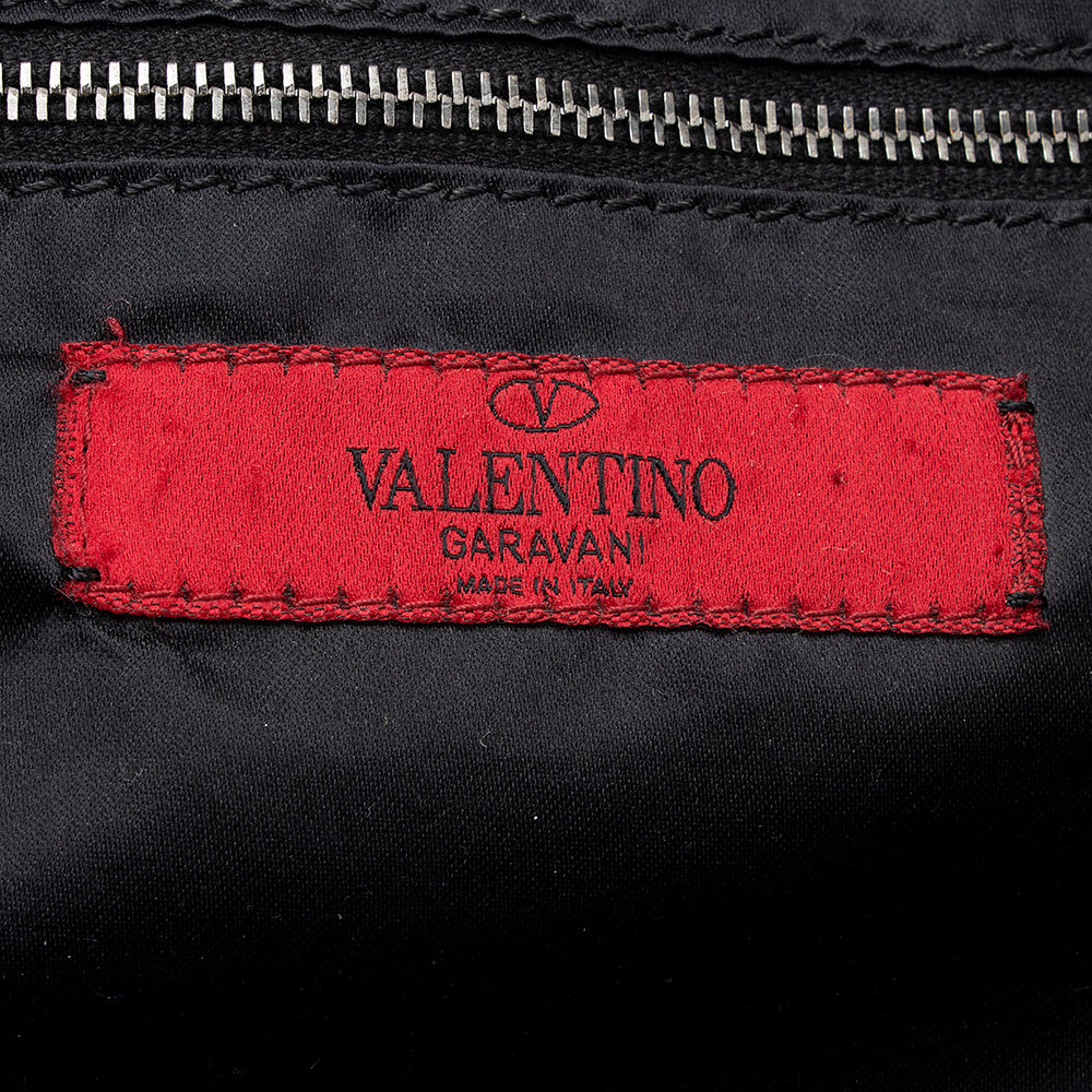 Valentino Denim Petale Rose XL Tote (SHF-18433)