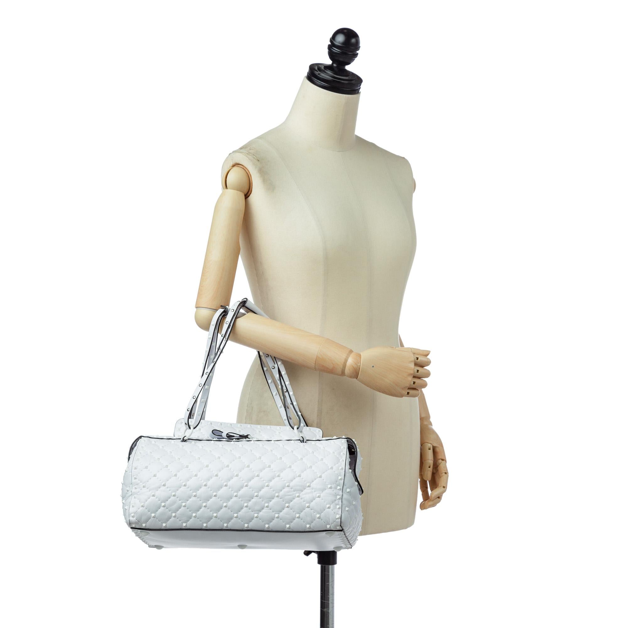 Valentino Free Rockstud Spike Leather Handbag (SHG-37649)