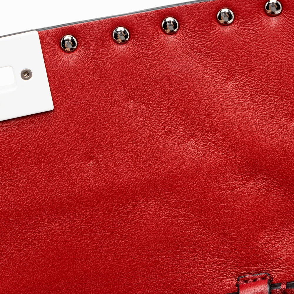 Valentino Lambskin Rockstud Spike Crossbody Clutch (SHF-16281)