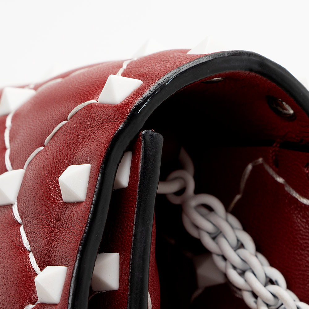 Valentino Lambskin Rockstud Spike Crossbody Clutch (SHF-16281)