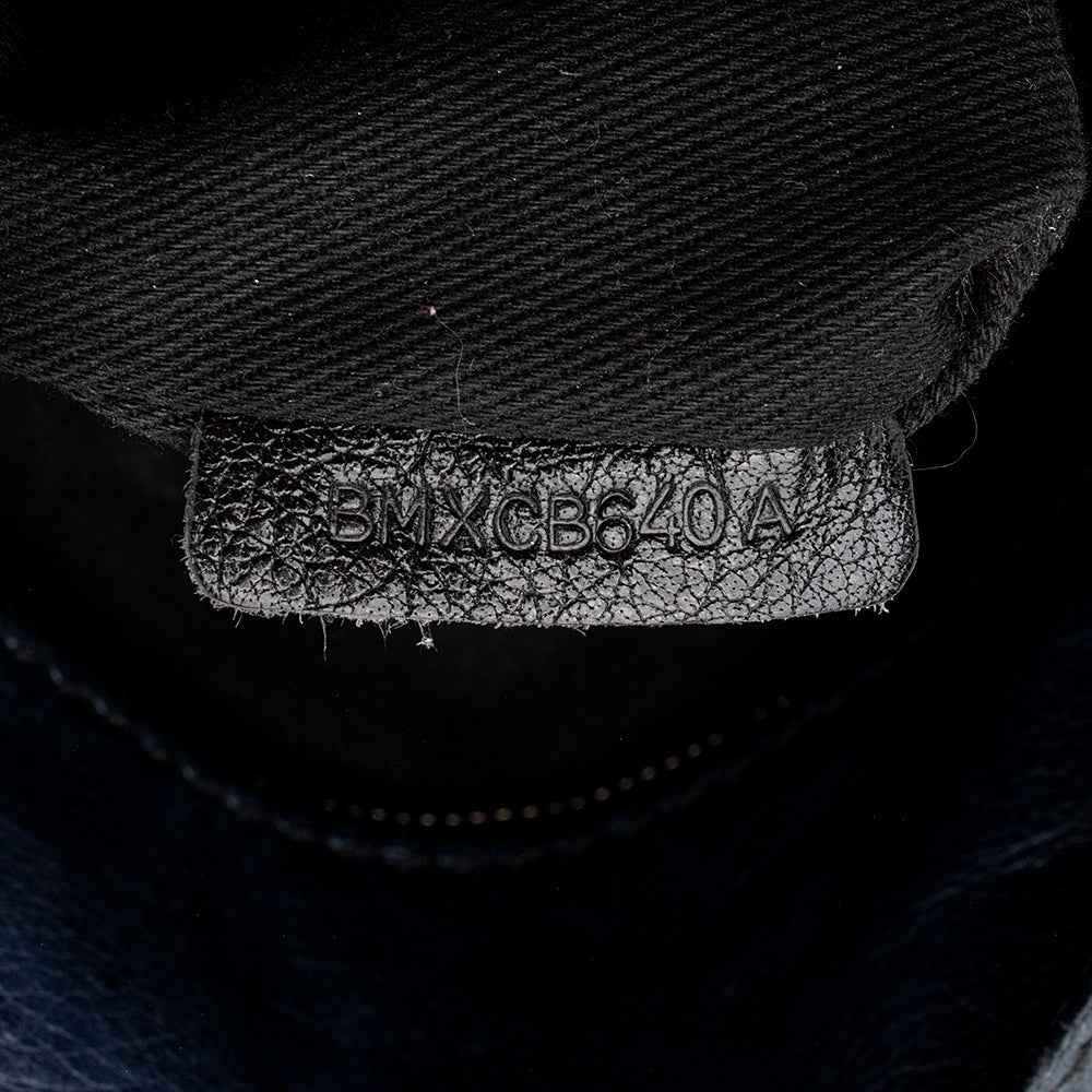 Valentino Metallic Leather Catch Satchel (SHF-20681)