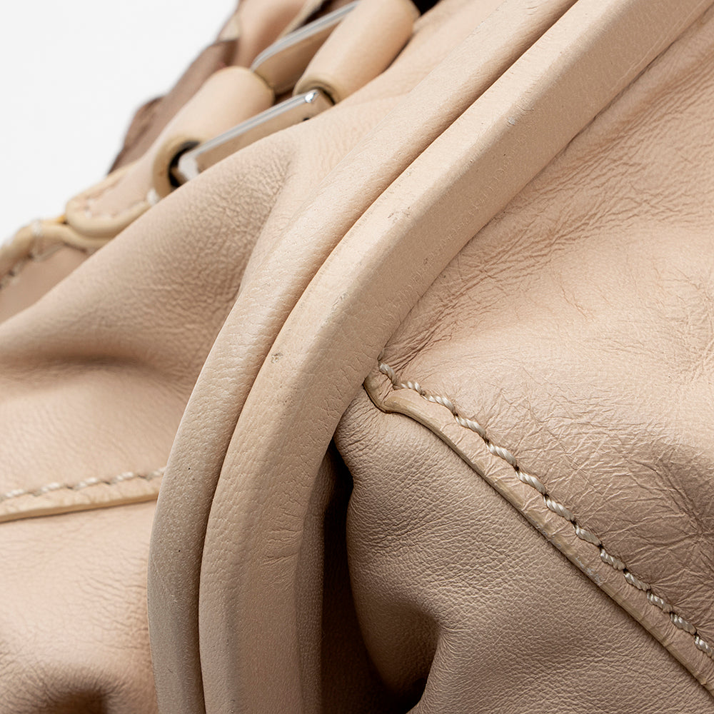 Valentino Leather Petale Rose Frame Satchel (SHF-18479)