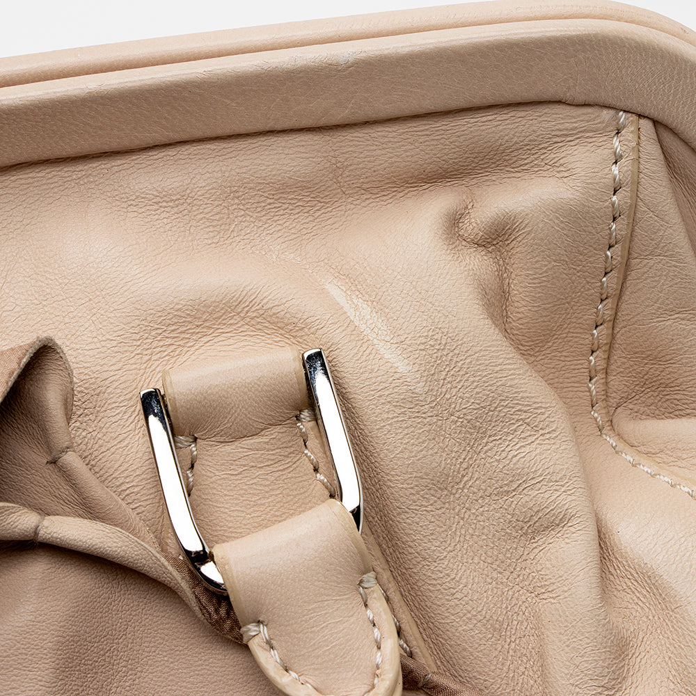 Valentino Leather Petale Rose Frame Satchel (SHF-18479)