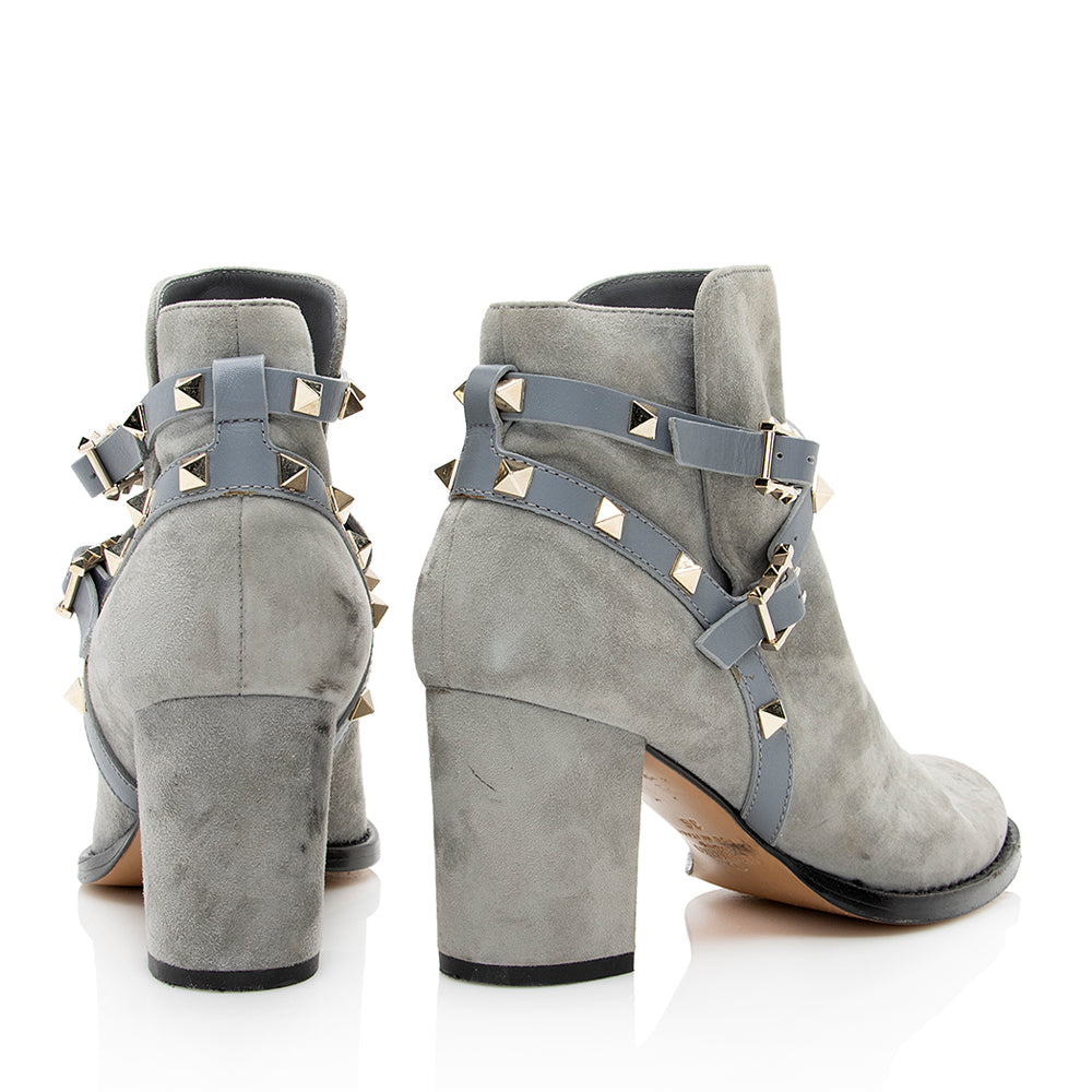 Valentino Leather Rockstud Booties - Size 6 / 36 (SHF-20676)