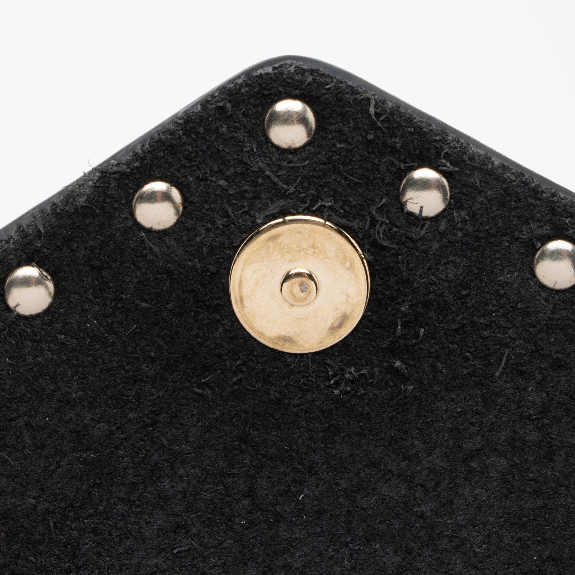 Valentino Leather Rockstud Envelope Flap Clutch (SHF-23667)