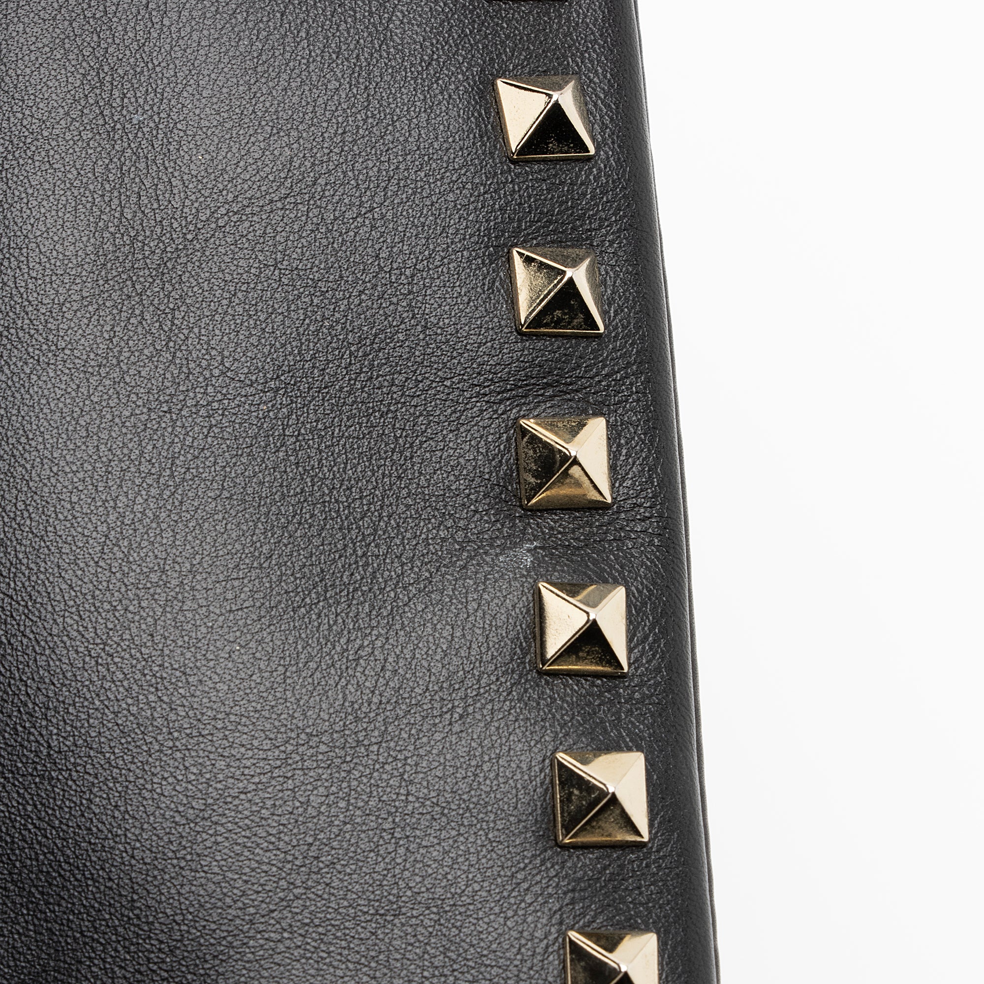 Valentino Leather Rockstud Large Clutch (SHF-pOfjIM)