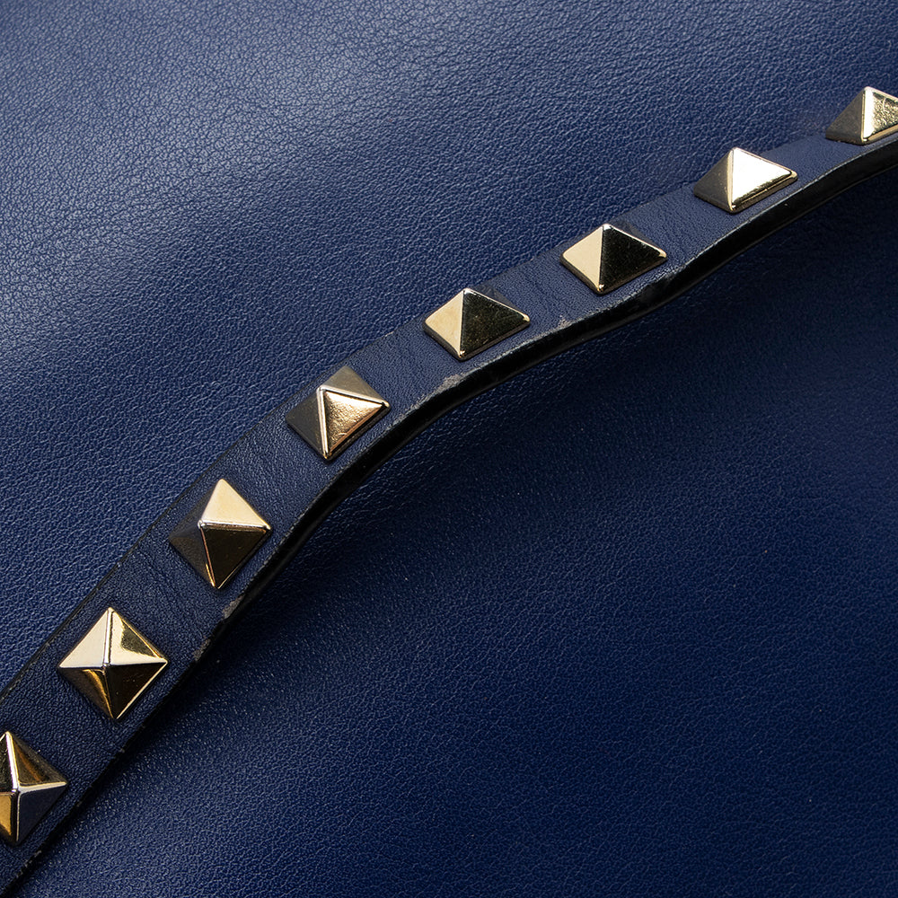 Valentino Leather Rockstud Medium Tote (SHF-14782)
