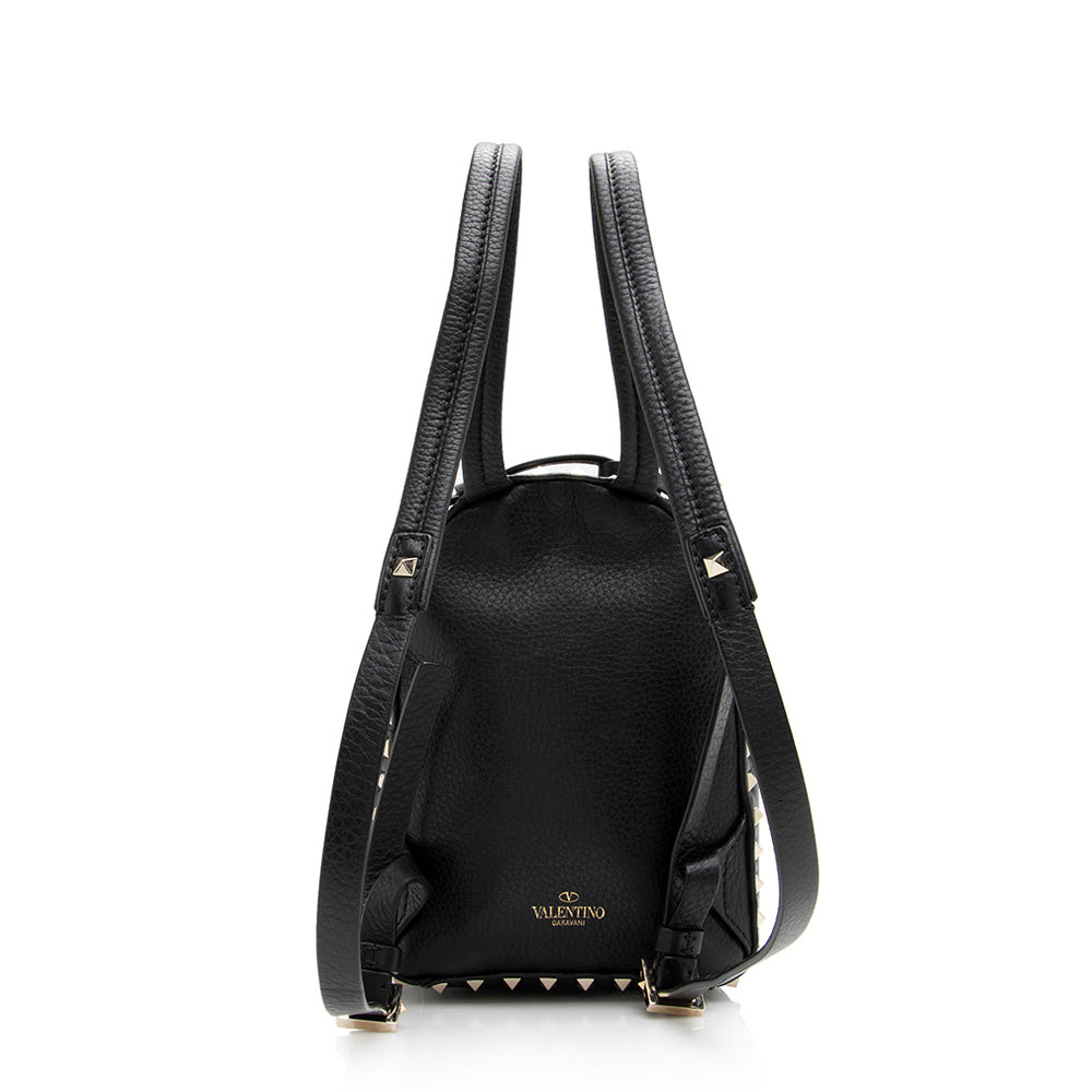 Valentino Leather Rockstud Mini Backpack (SHF-17289)