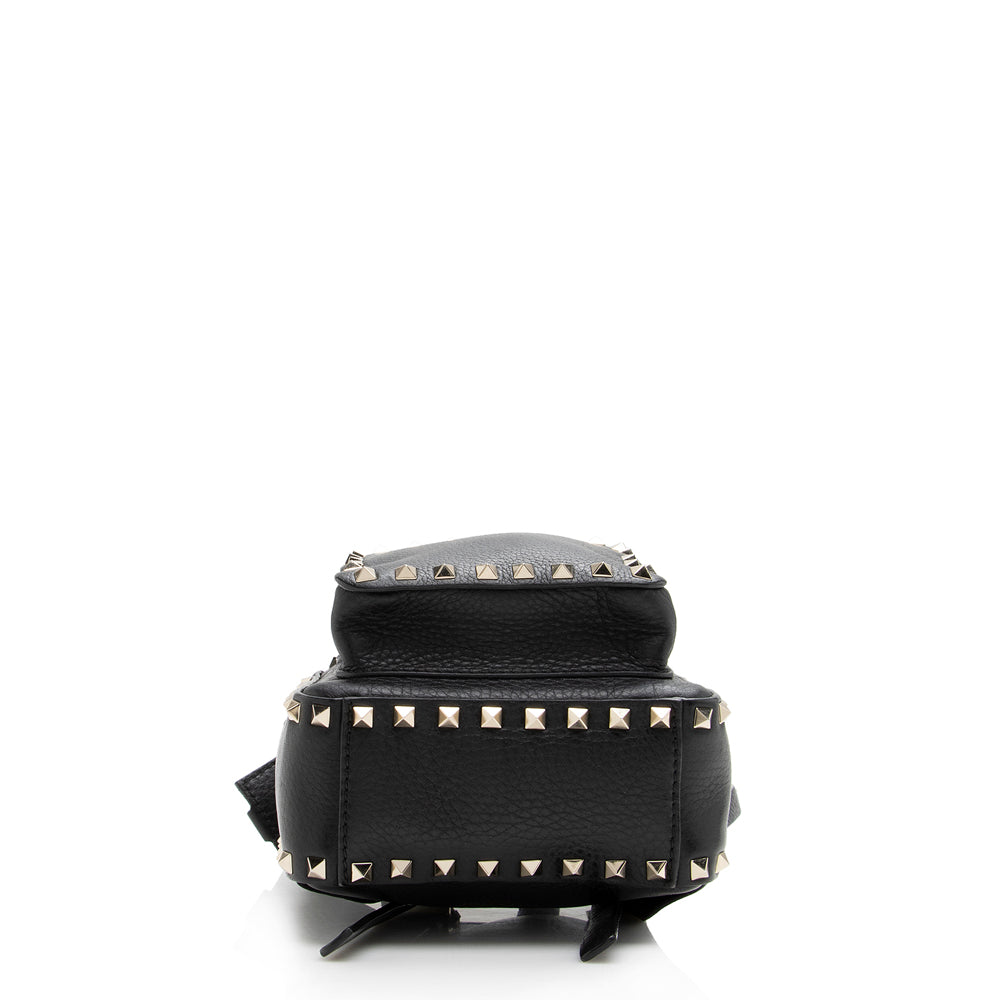 Valentino Leather Rockstud Mini Backpack (SHF-17289)
