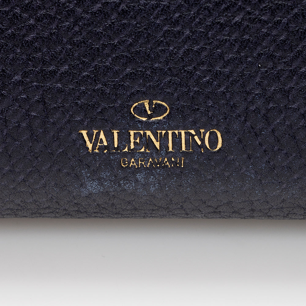 Valentino Leather Rockstud Zip Wallet - FINAL SALE (SHF-15847)