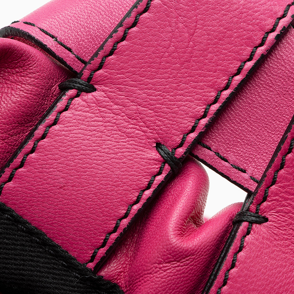 Valentino Leather Rose Vertigo Shopper Tote (SHF-21662)