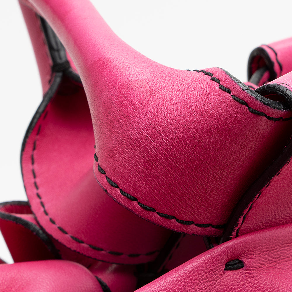 Valentino Leather Rose Vertigo Shopper Tote (SHF-21662)