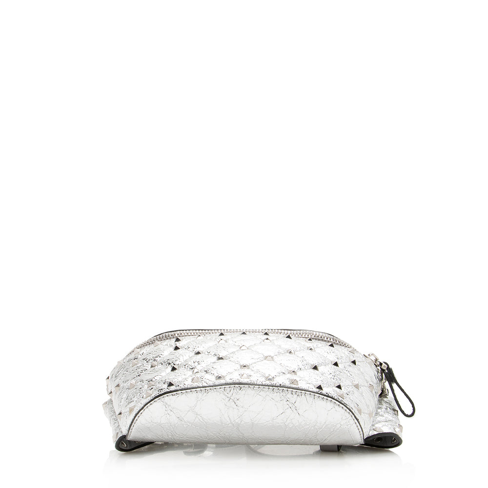 Valentino Metallic Calfskin Rockstud Belt Bag (SHF-15787)