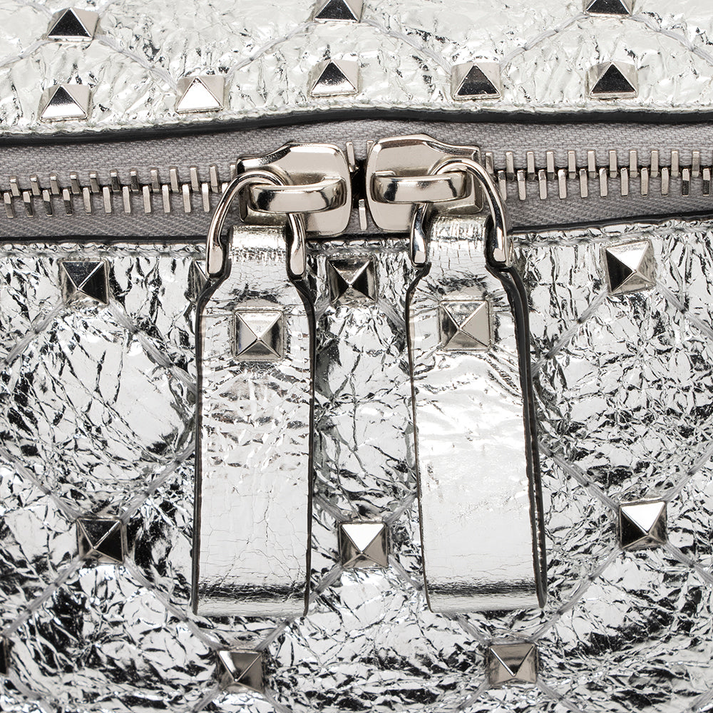 Valentino Metallic Calfskin Rockstud Belt Bag (SHF-15787)