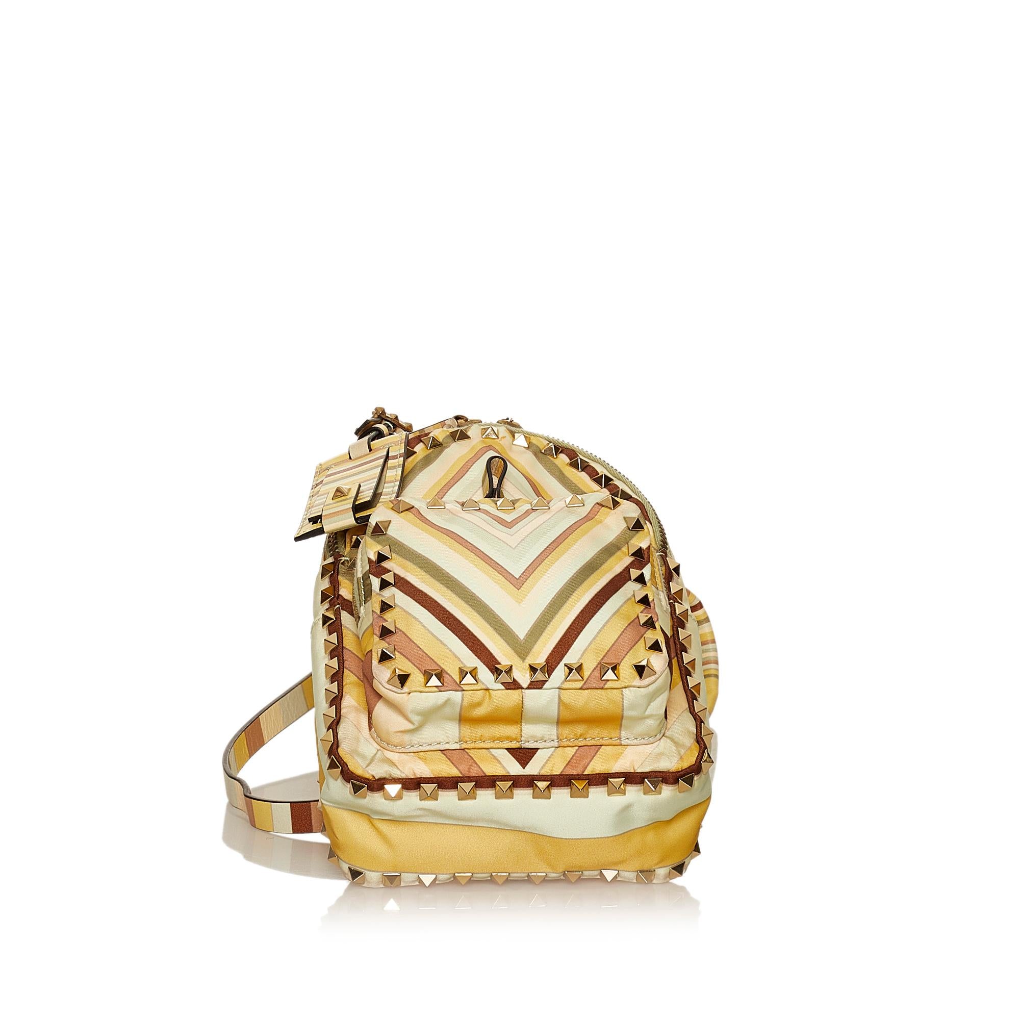 Valentino Mini Native Couture 1975 Rockstud Nylon Backpack (SHG-29549)