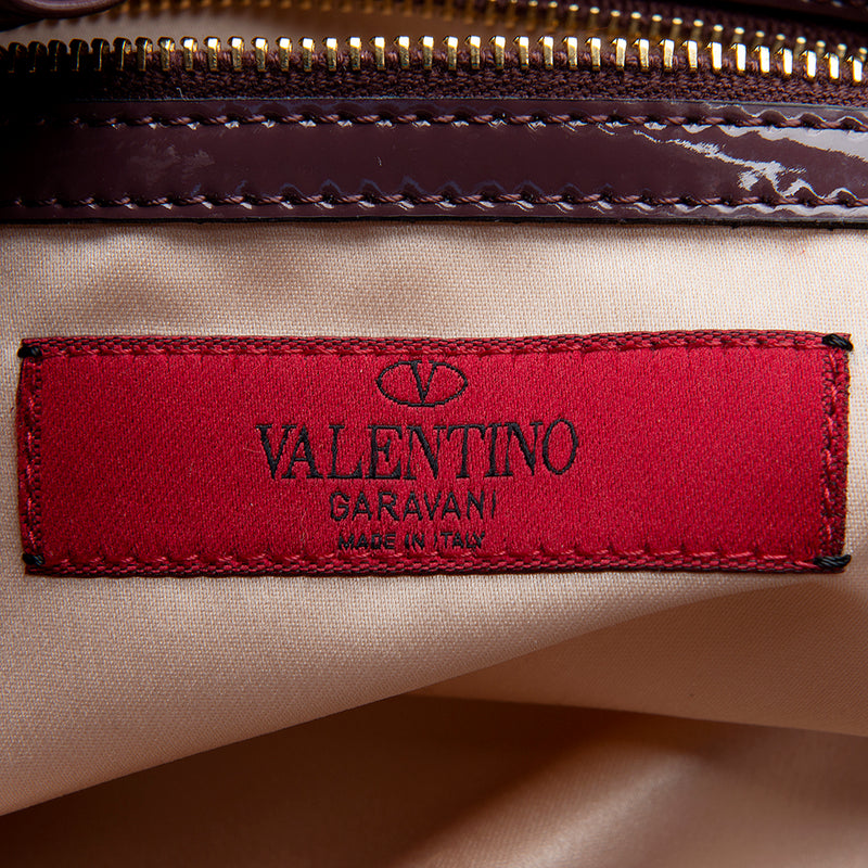 Valentino Patent Leather Nuage Bow Tote (SHF-11612)