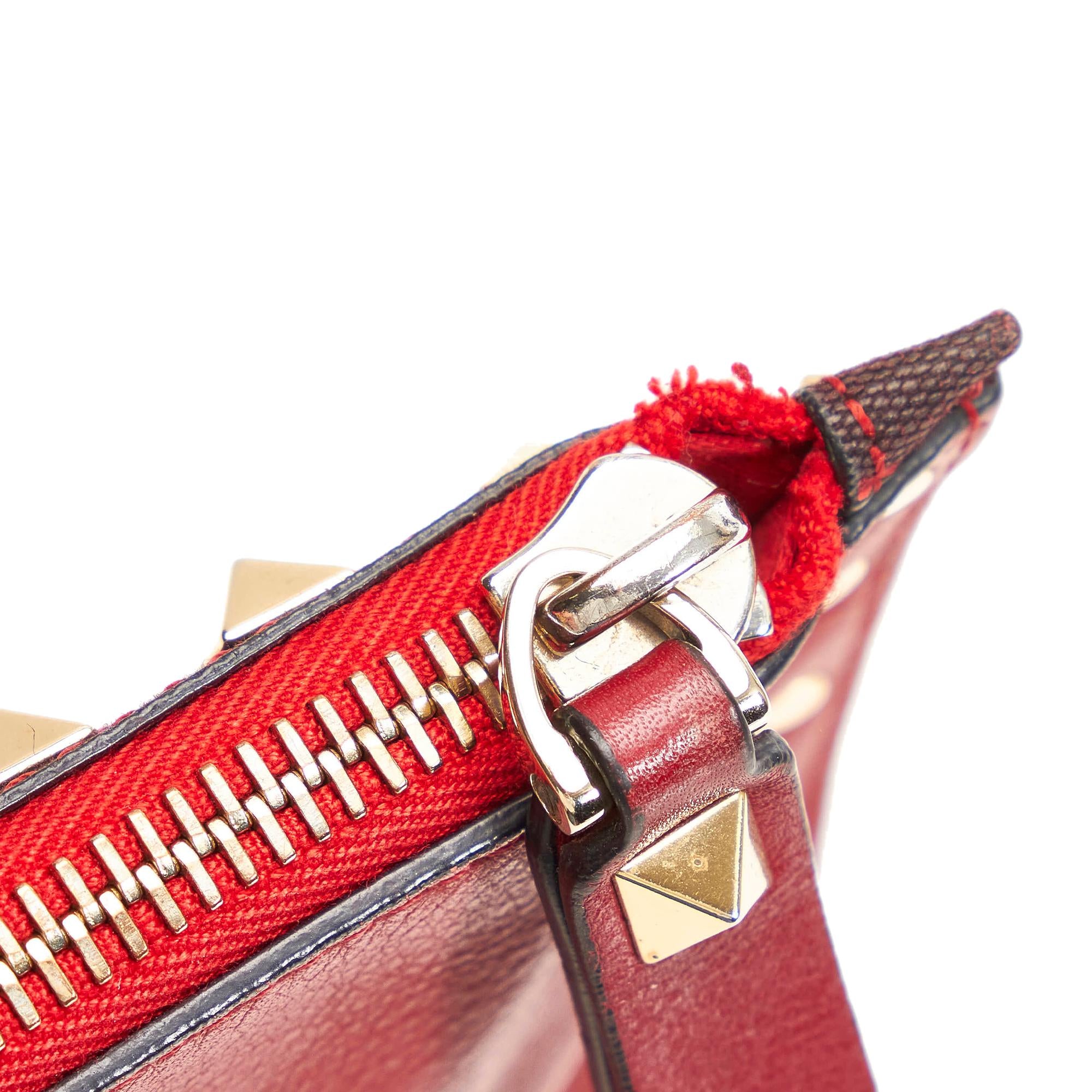 Valentino Rockstud Camouflage Leather Clutch Bag (SHG-30219)