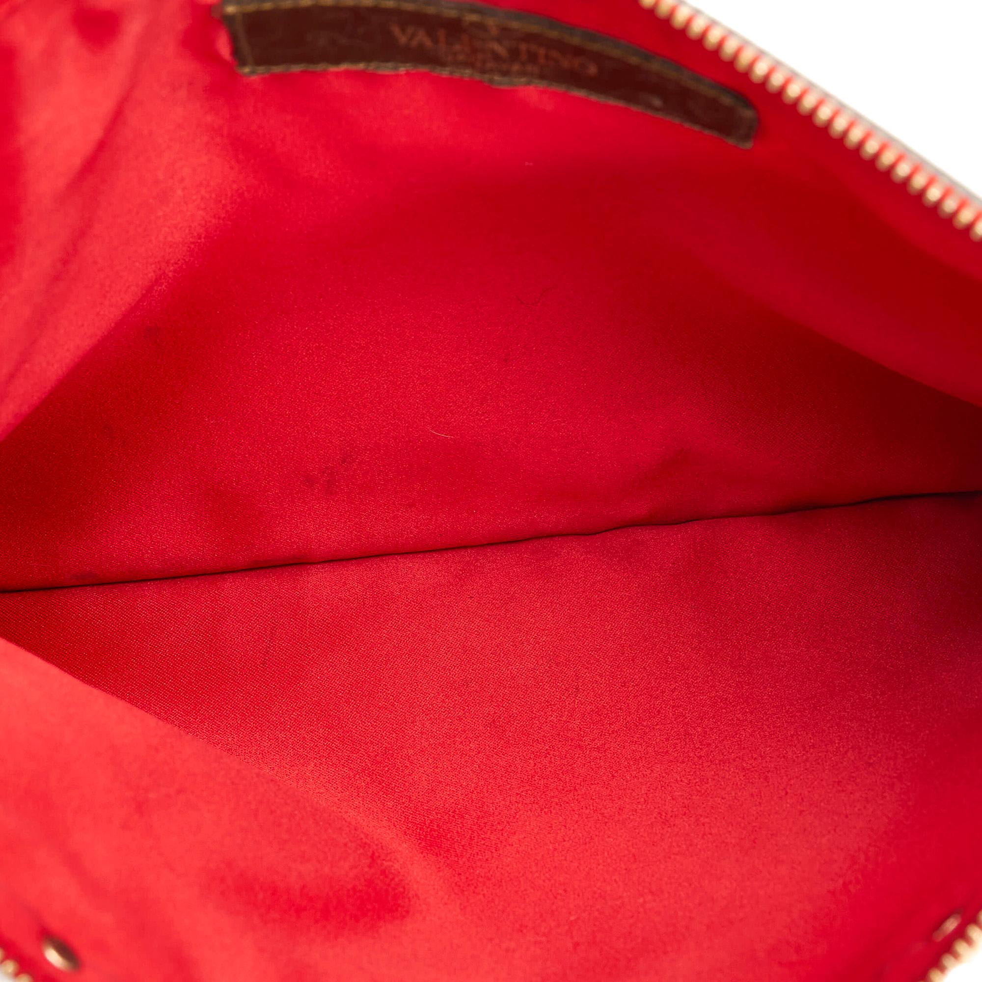 Valentino Rockstud Camouflage Leather Clutch Bag (SHG-30219)