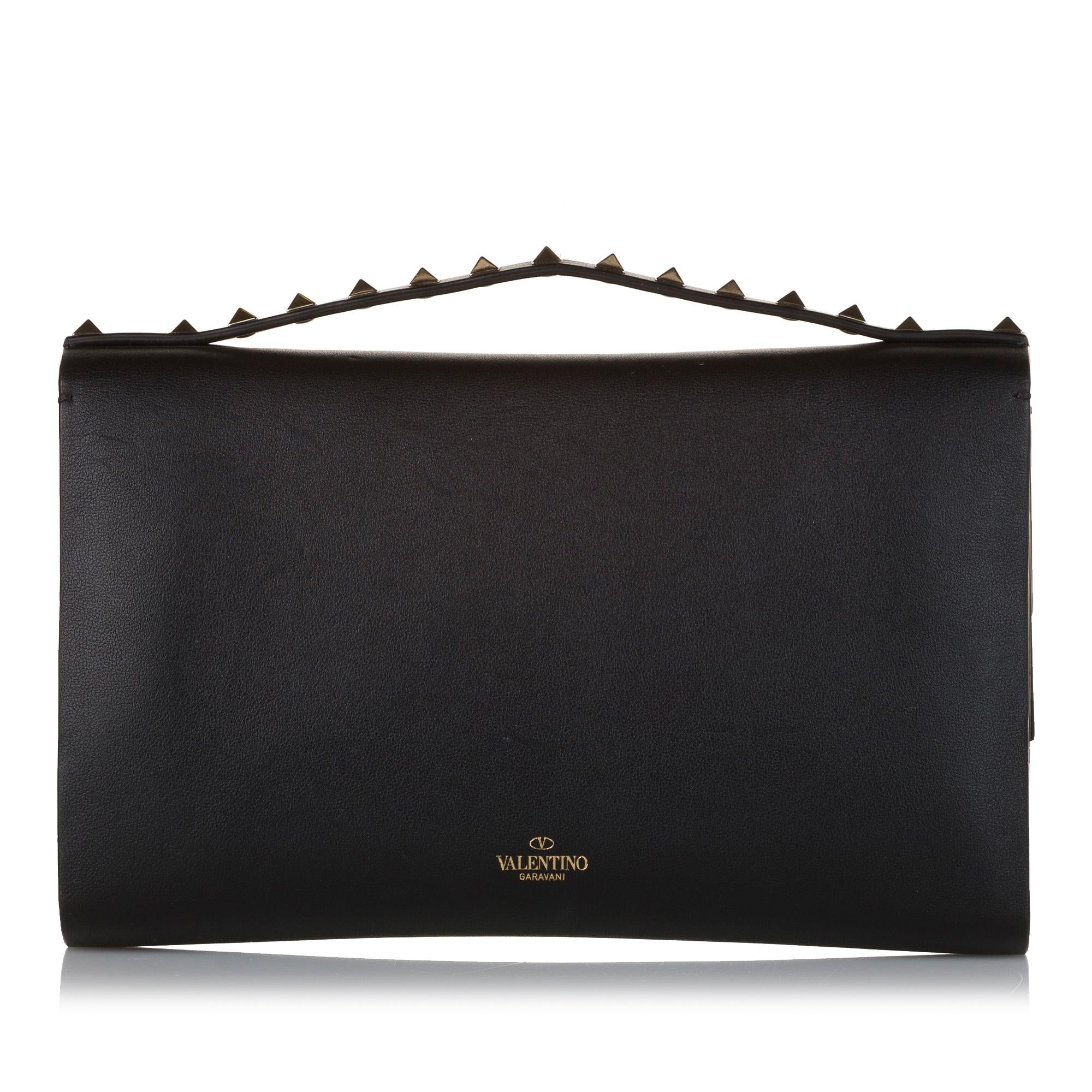 Valentino Rockstud Double Flap Satchel (SHG-34842)