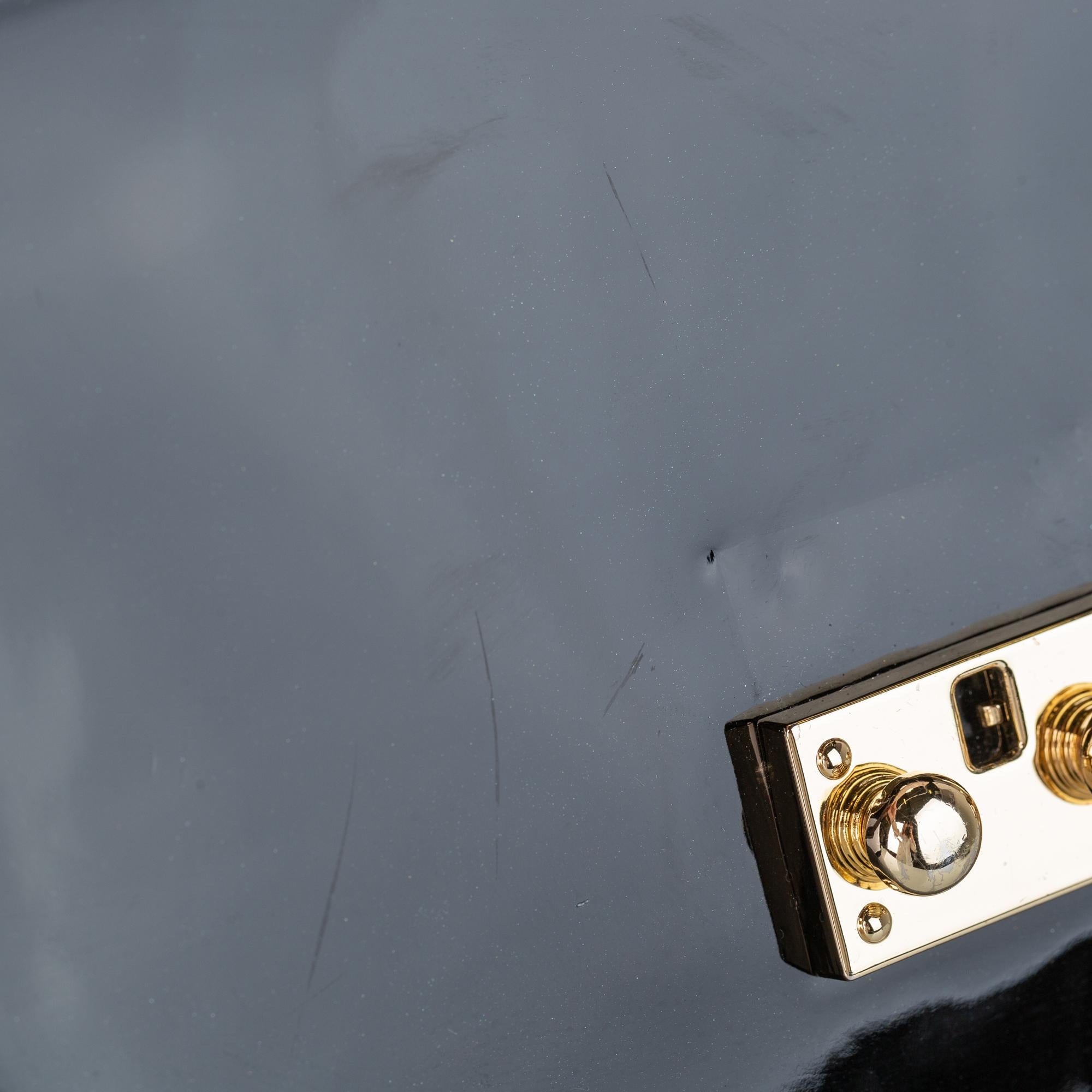 Valentino Rockstud Glam Lock Patent Leather Crossbody Bag (SHG-34296)