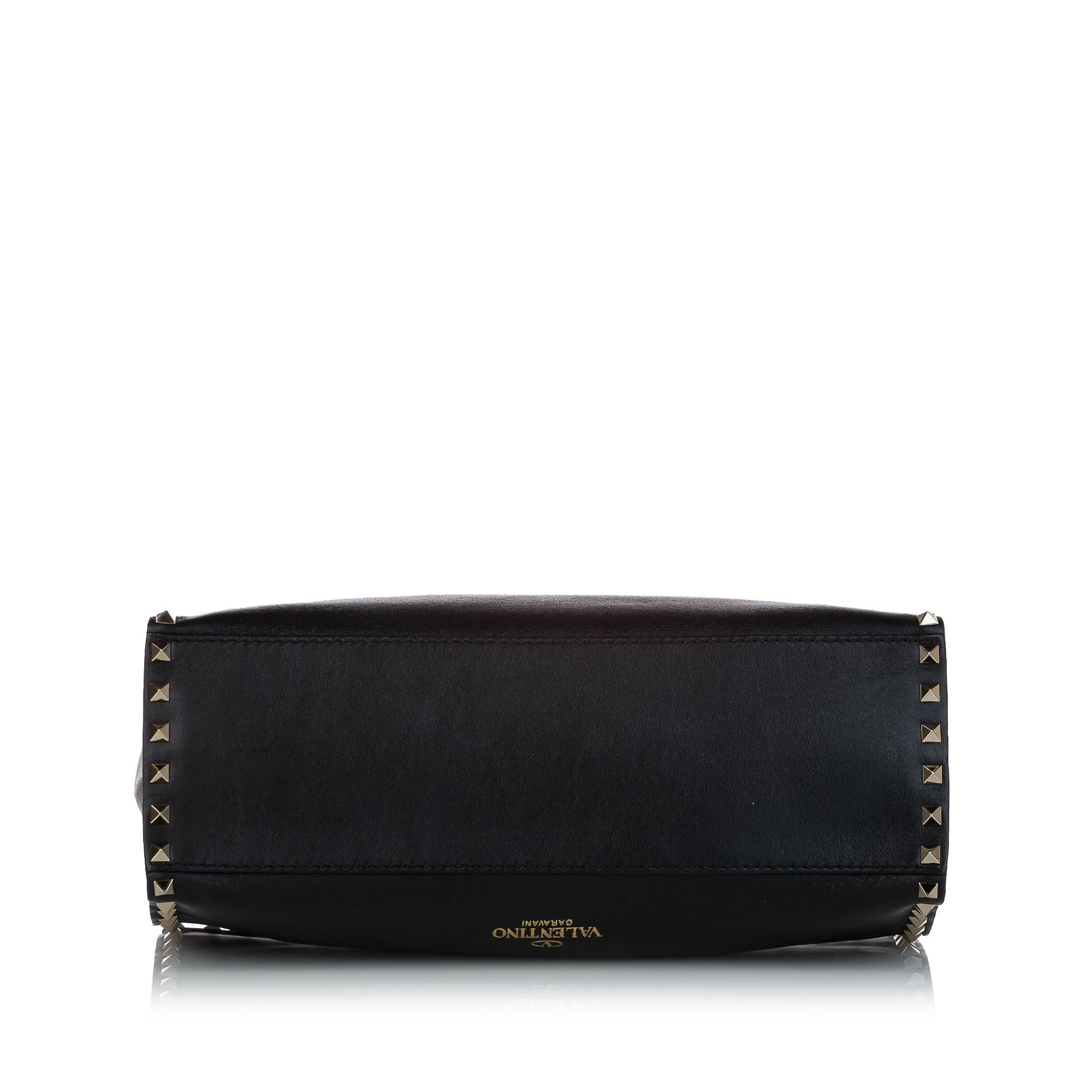 Valentino Rockstud Leather Satchel (SHG-26744)