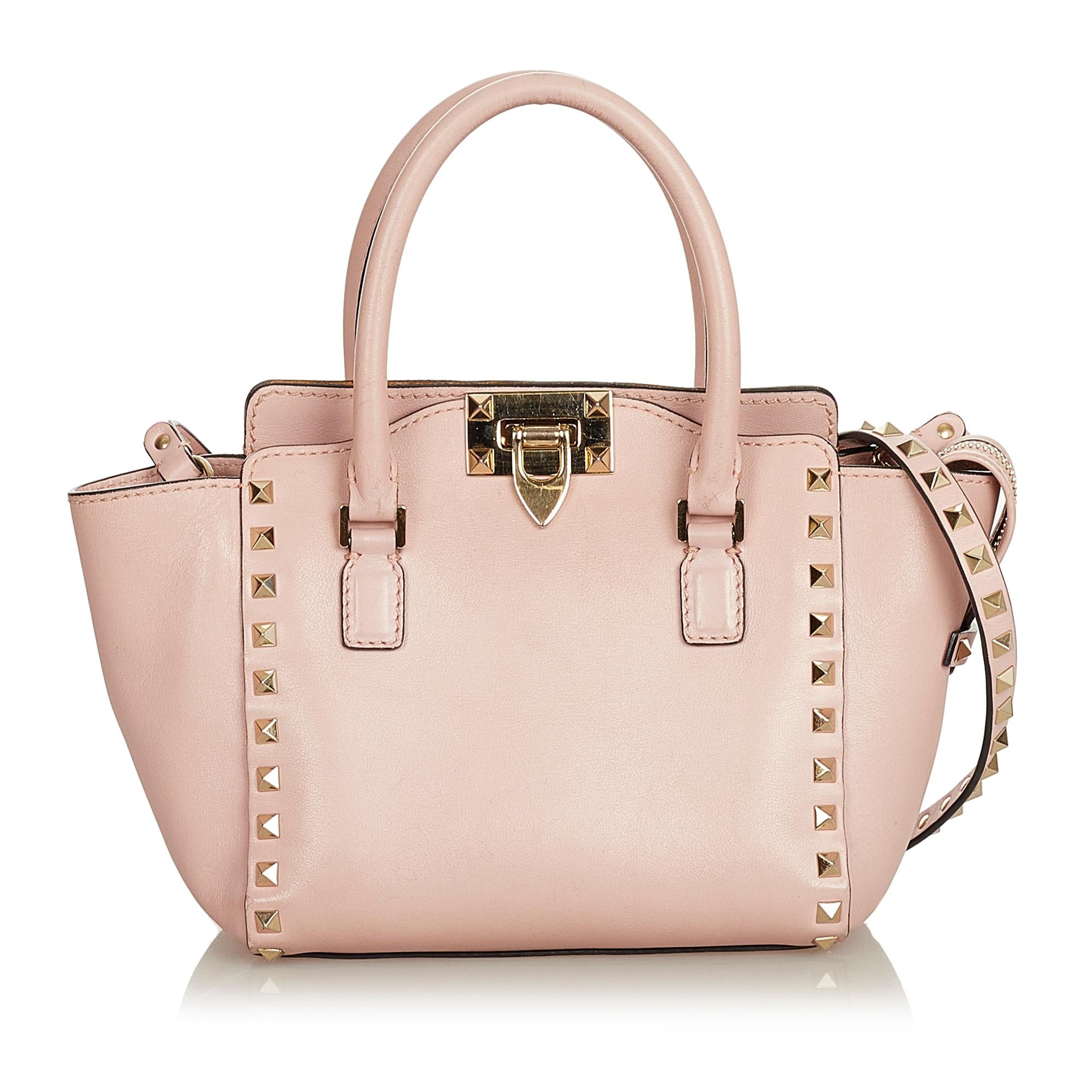 Valentino Rockstud Leather Satchel (SHG-34013)