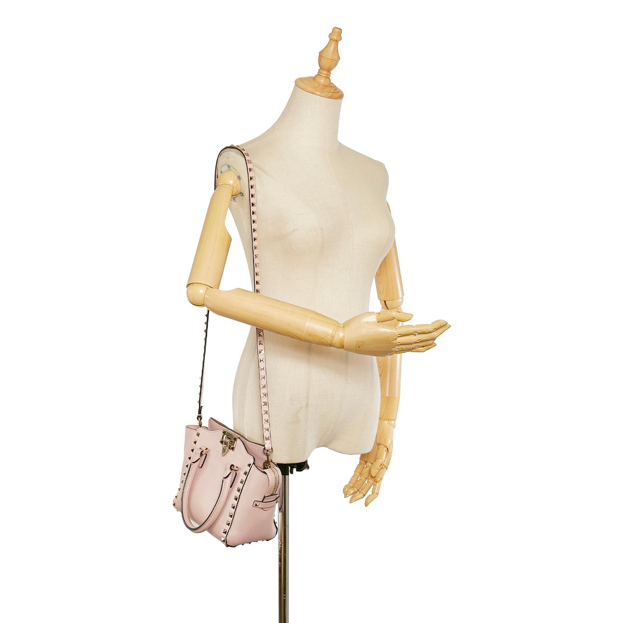 Valentino Rockstud Leather Satchel (SHG-34013)