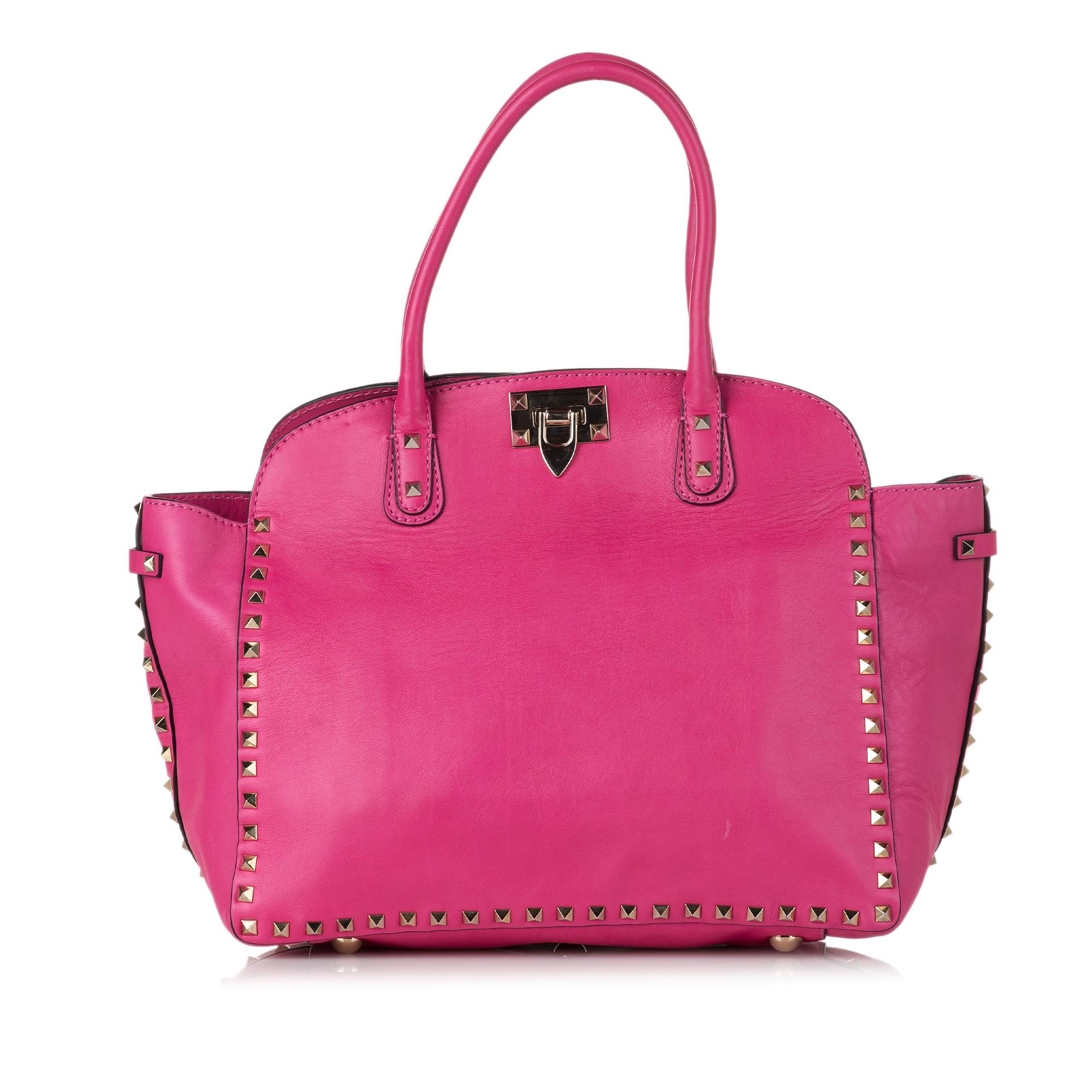 Valentino Rockstud Leather Satchel (SHG-35511)