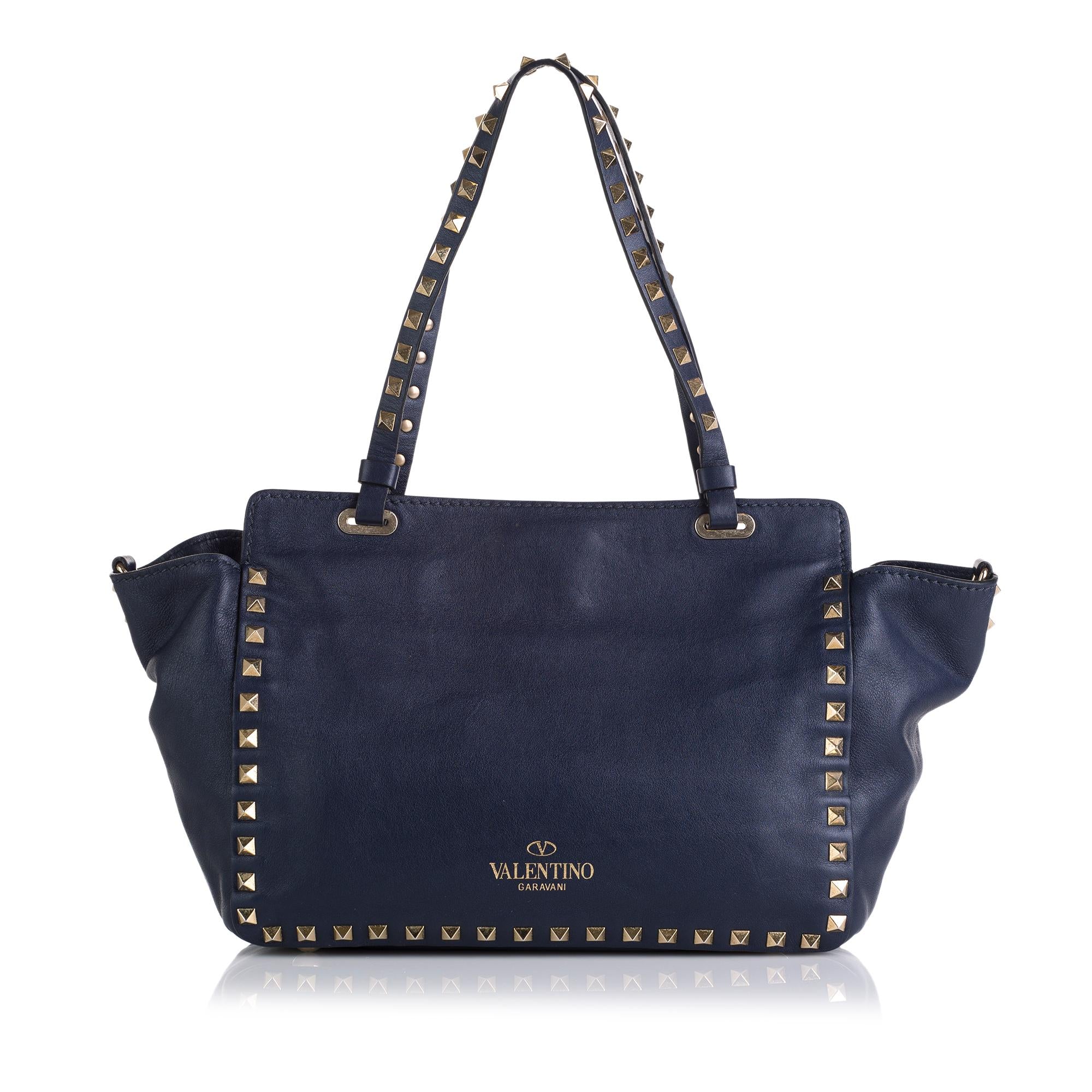 Valentino Rockstud Leather Satchel (SHG-37924)