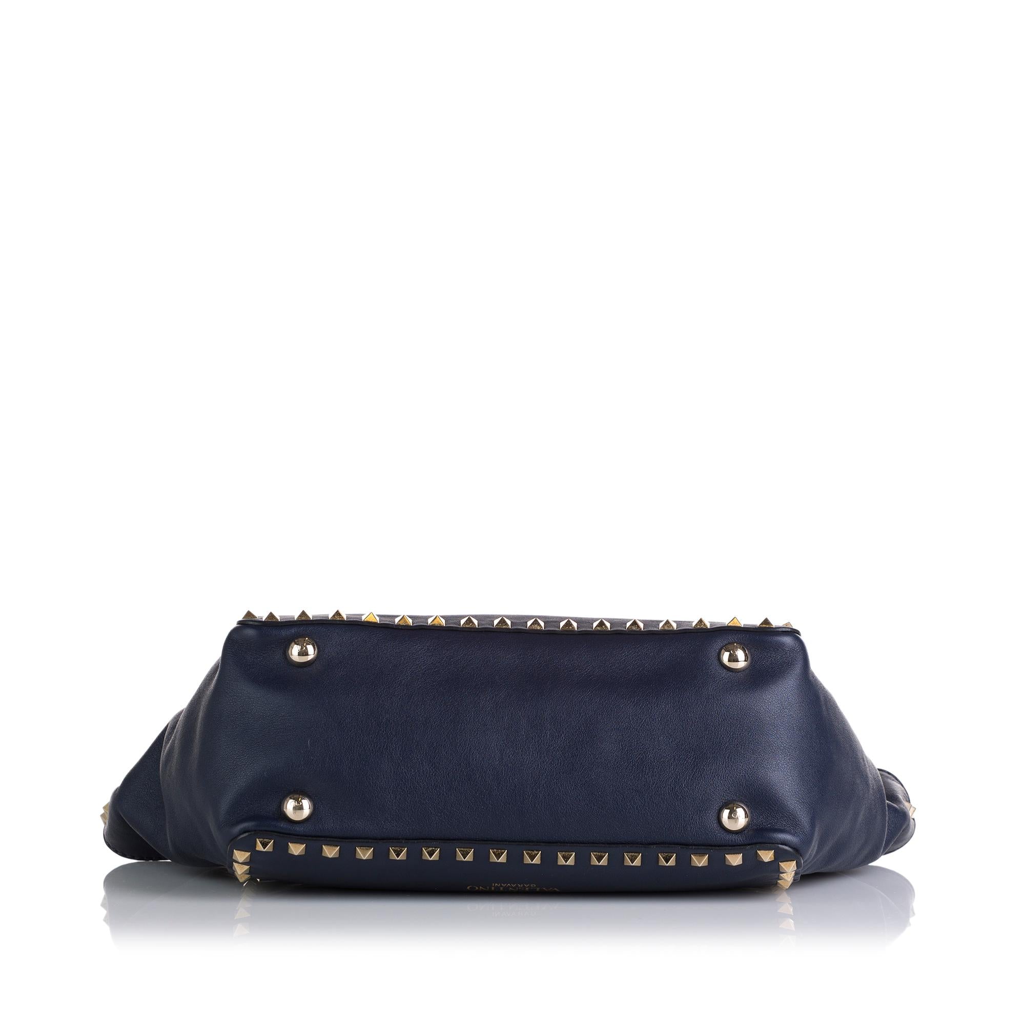 Valentino Rockstud Leather Satchel (SHG-37924)