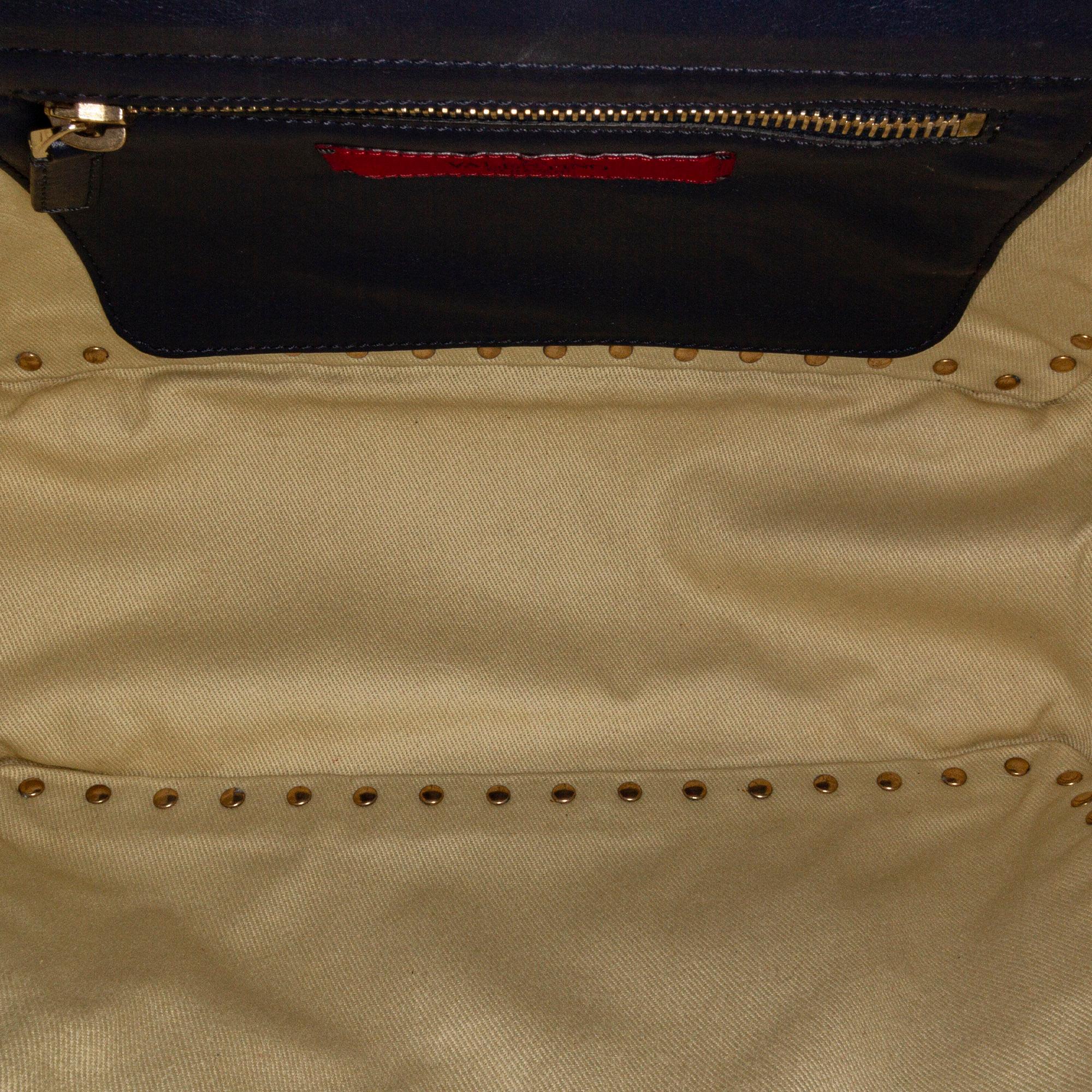 Valentino Rockstud Leather Satchel (SHG-37924)