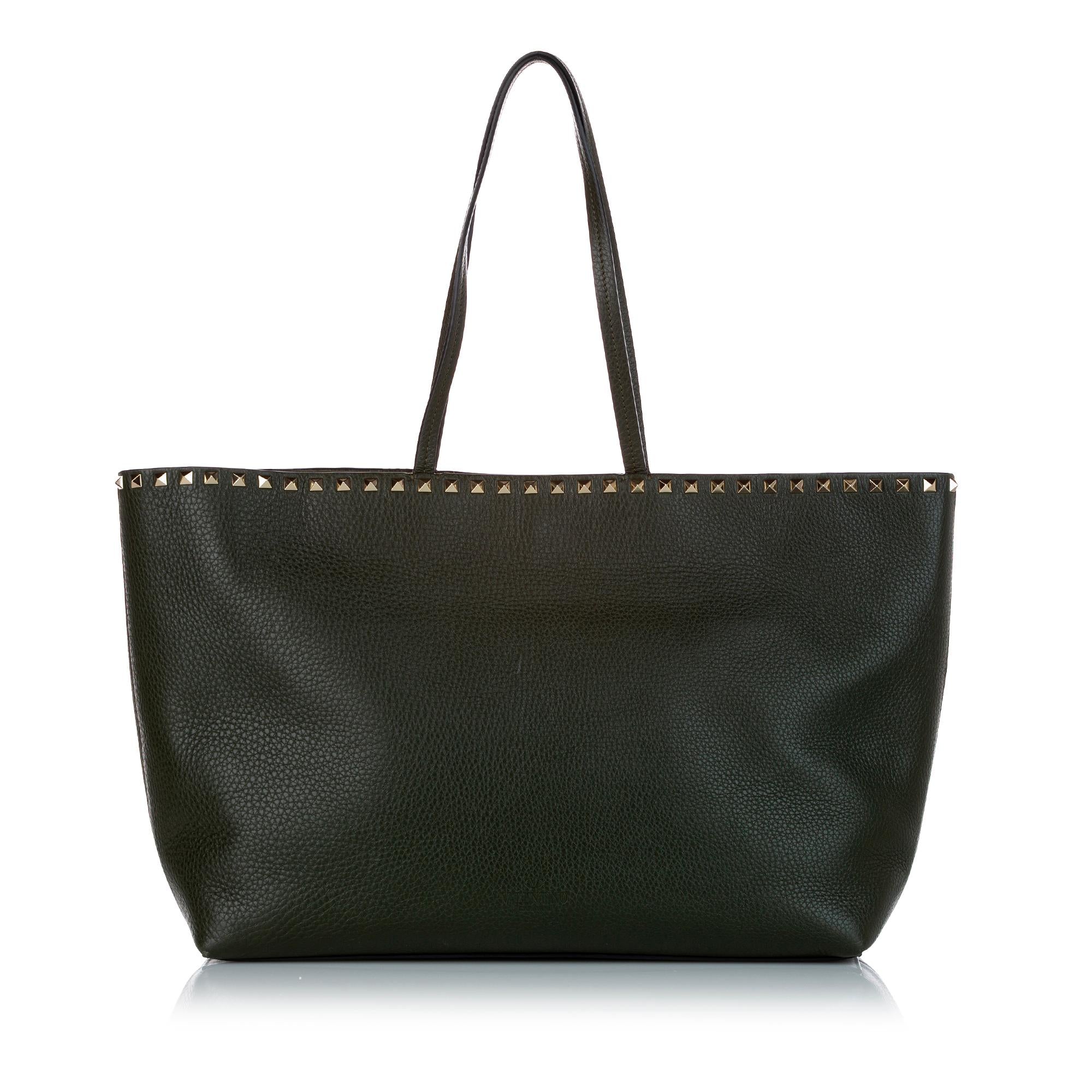 Valentino Rockstud Leather Tote Bag (SHG-26972)