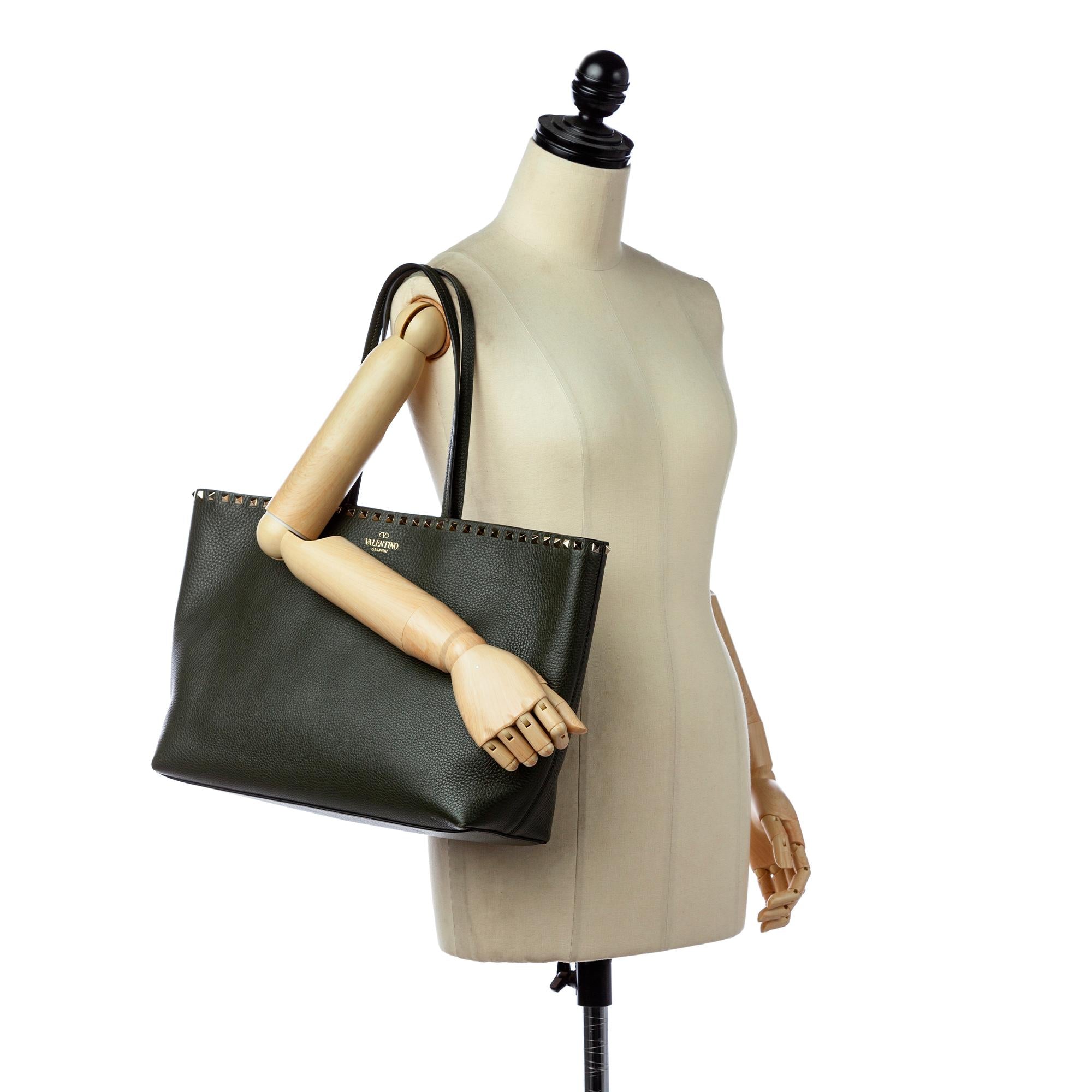 Valentino Rockstud Leather Tote Bag (SHG-26972)