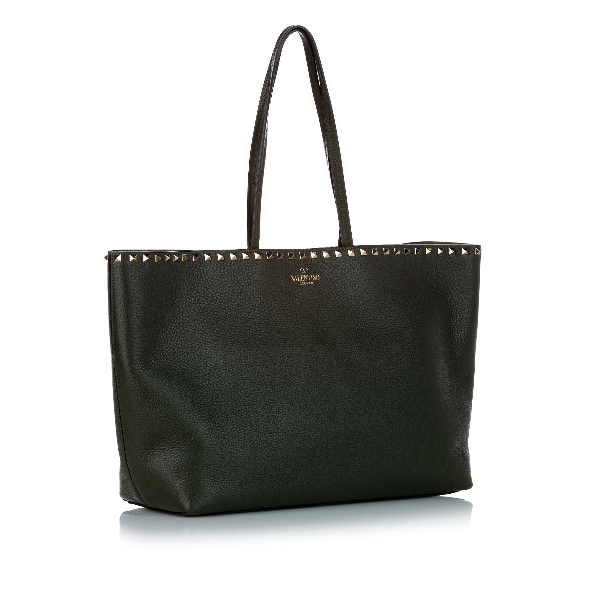 Valentino Rockstud Leather Tote Bag (SHG-26972)