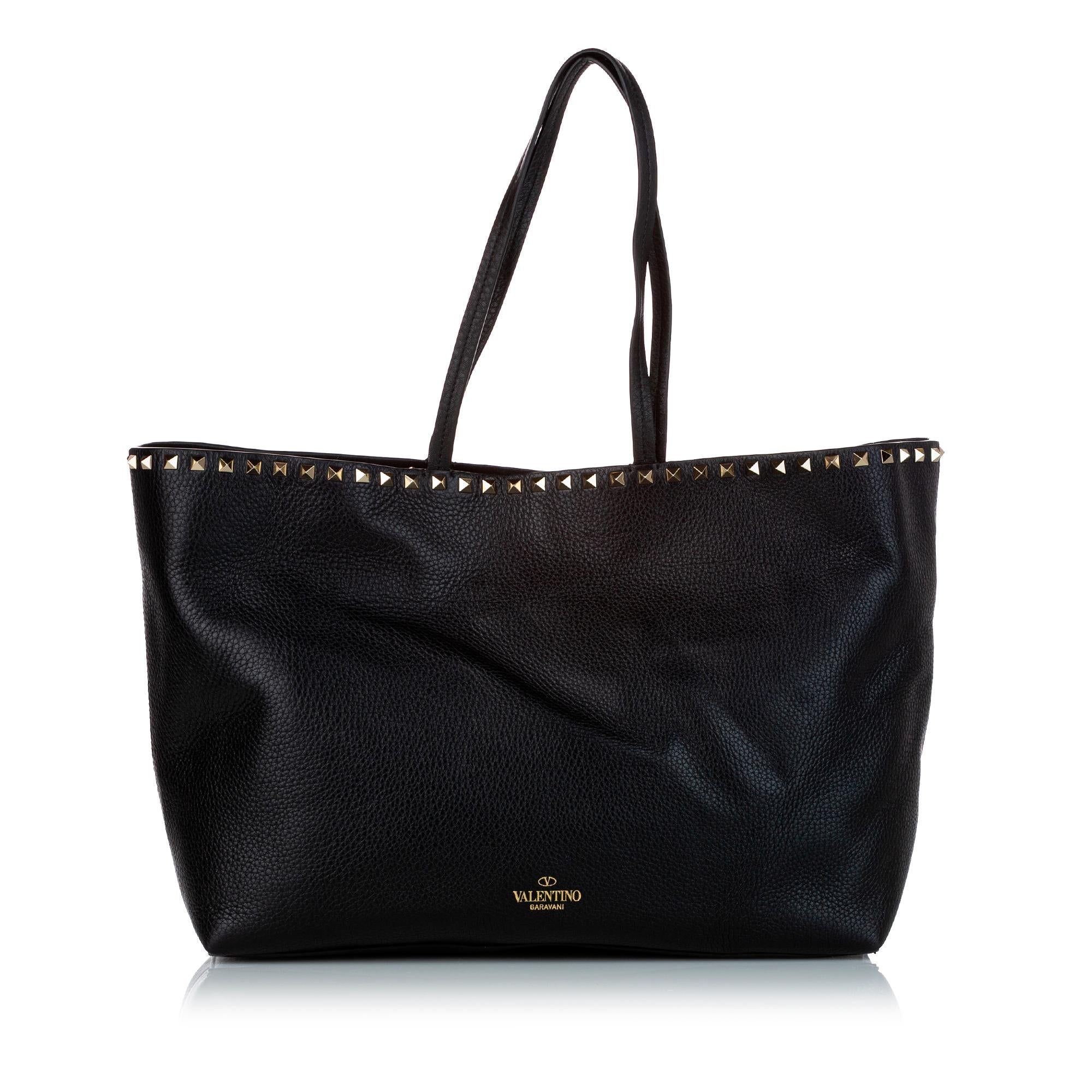 Valentino Rockstud Leather Tote Bag (SHG-27656)