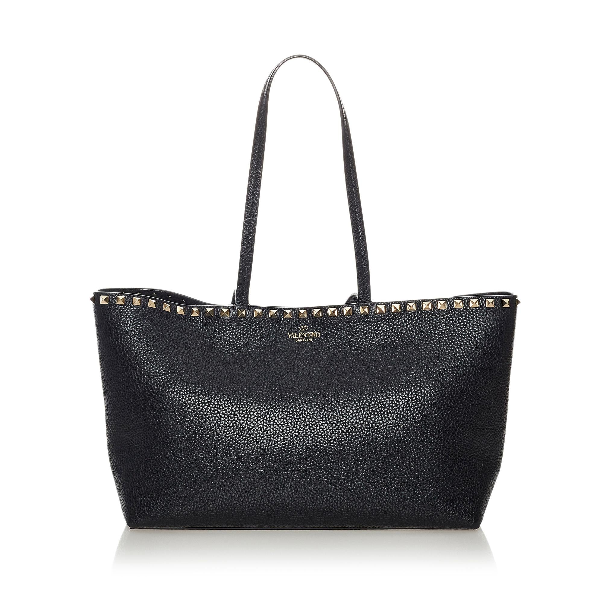 Valentino Rockstud Leather Tote Bag (SHG-28268)