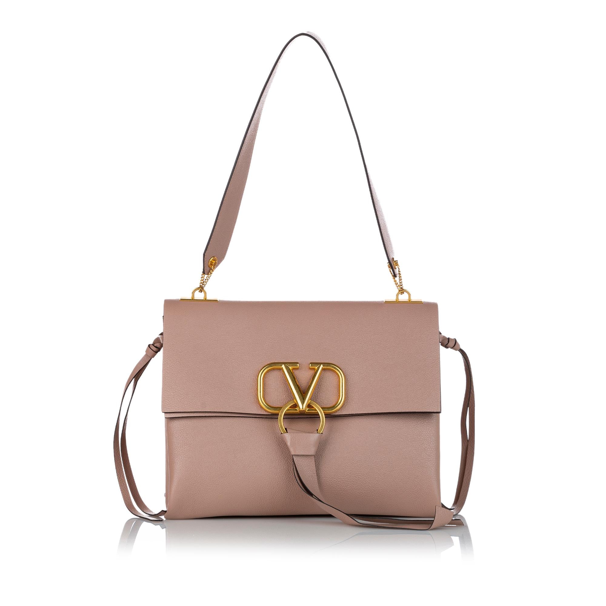 Valentino VRing Leather Shoulder Bag (SHG-26214)