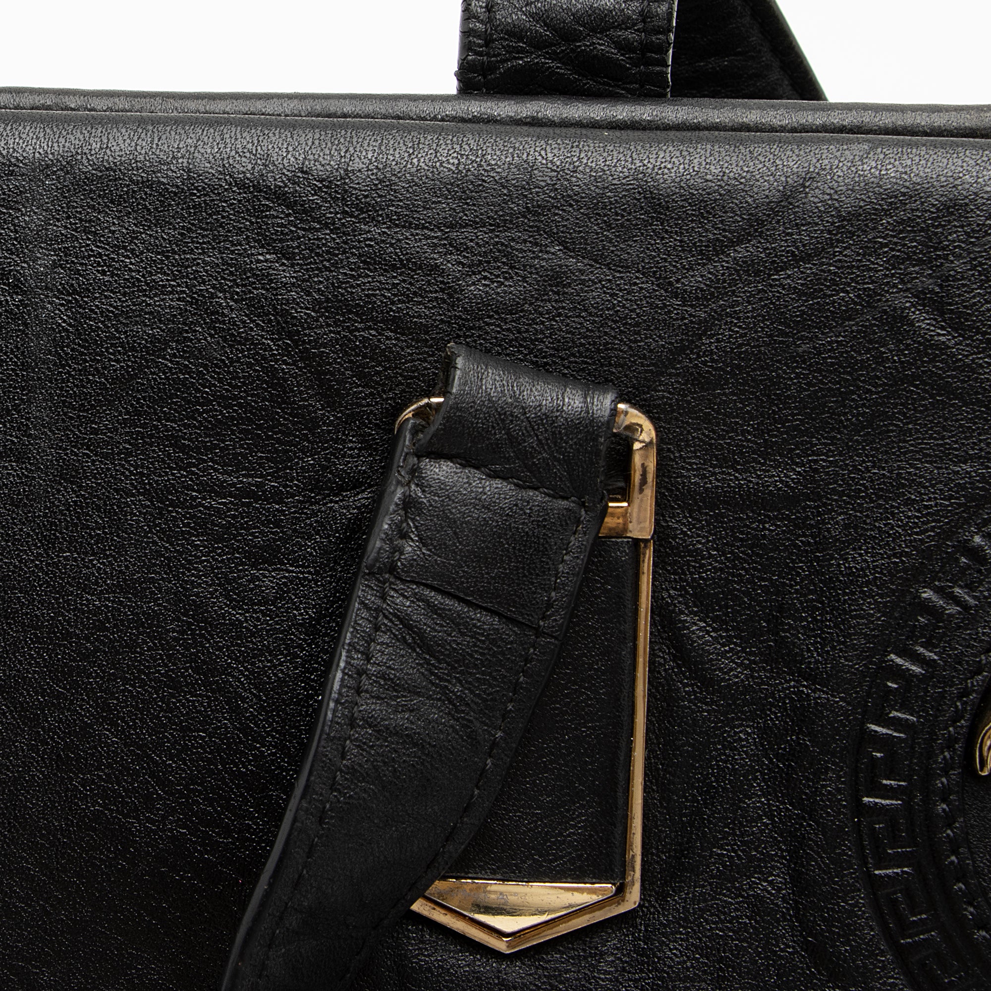 Versace Calfskin La Medusa Convertible Messenger Tote (SHF-XAvM3m)