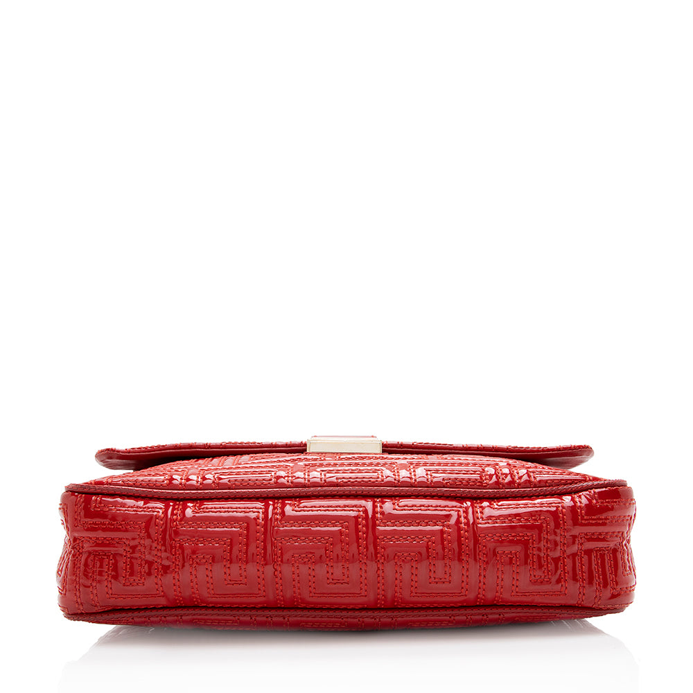 Versace Quilted Patent Leather Shoulder Bag (SHF-18276)