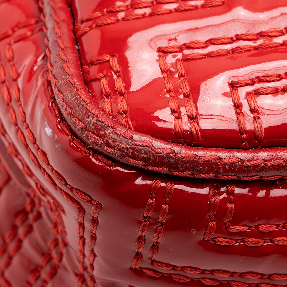 Versace Quilted Patent Leather Shoulder Bag (SHF-18276)